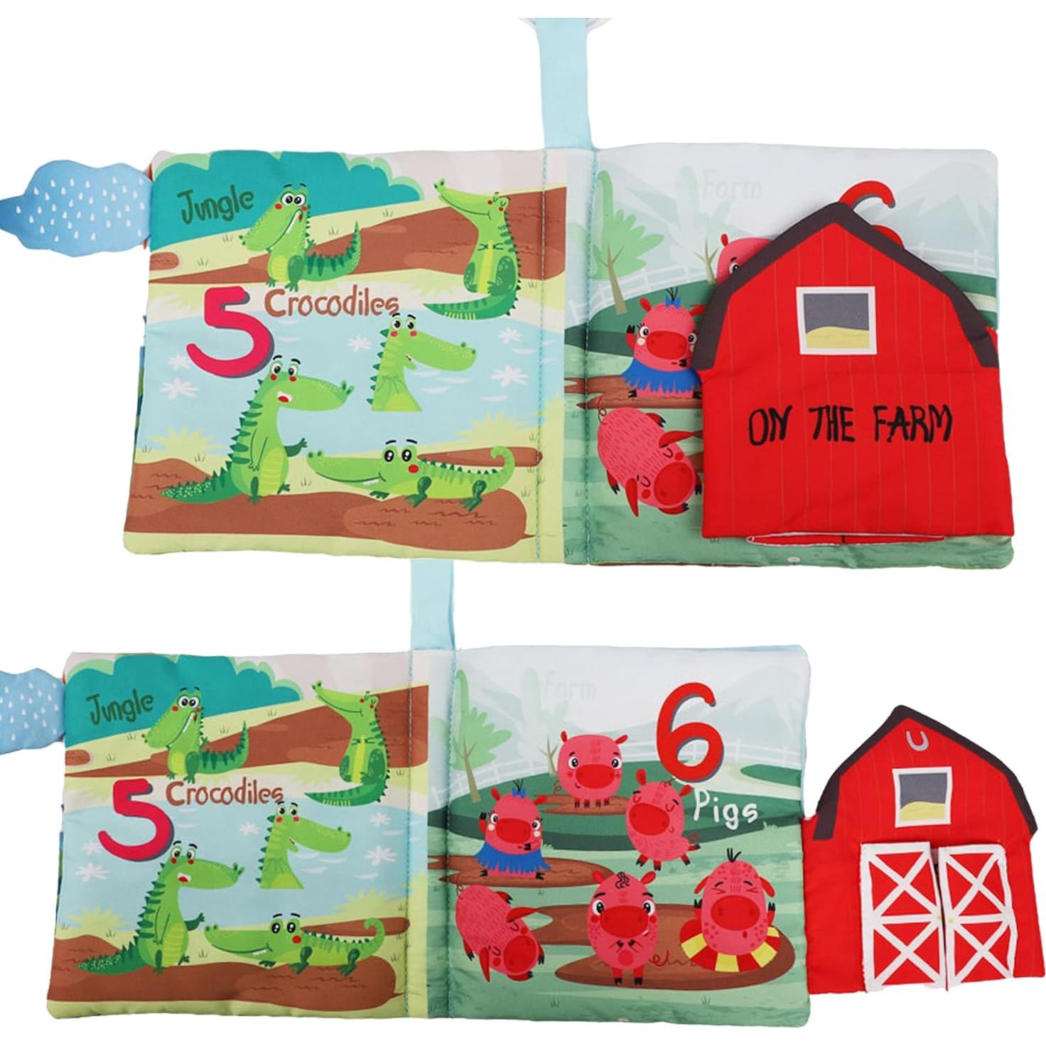 Libro de Tela Crinkle Bebe Mondo Granja 0-18 Meses