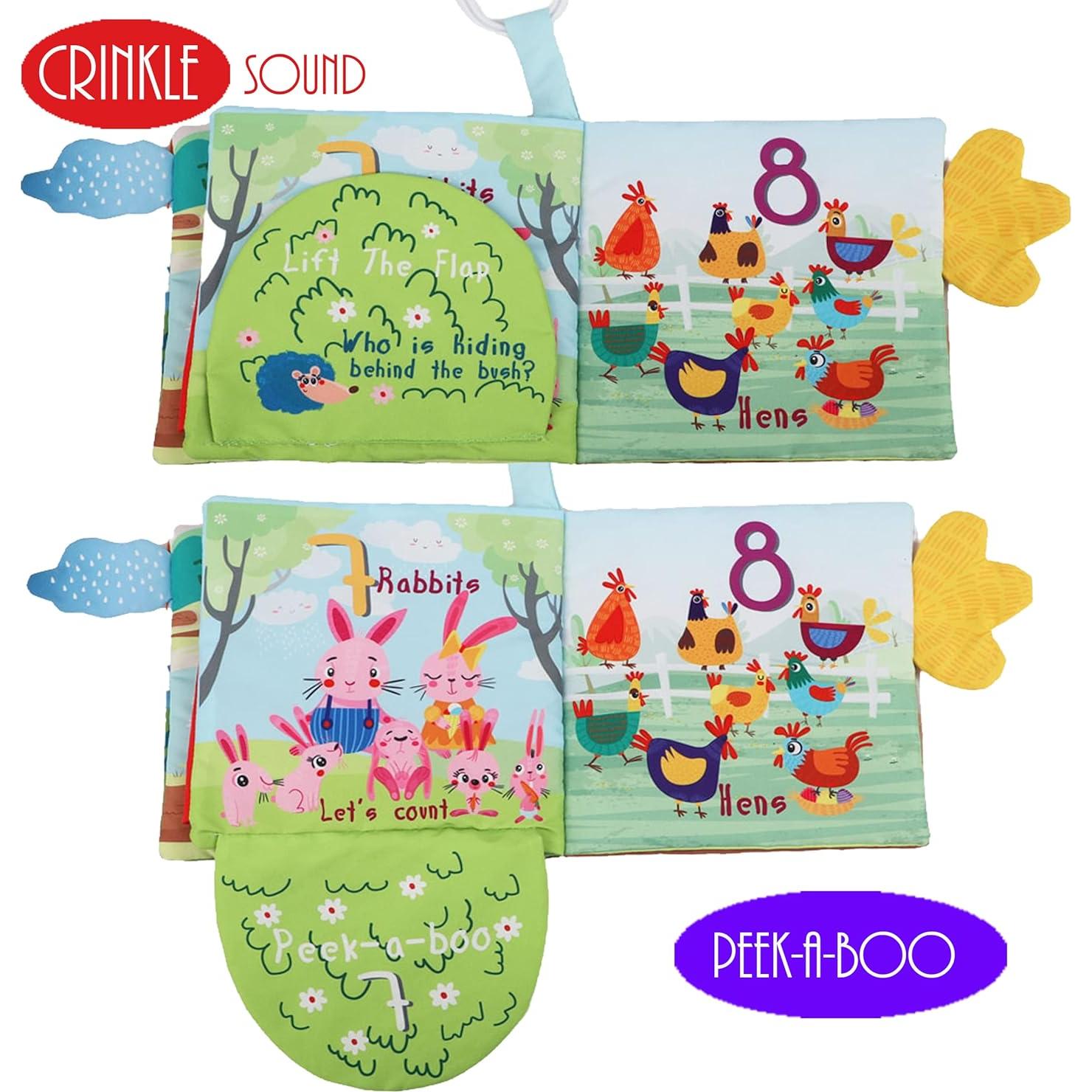 Libro de Tela Crinkle Bebe Mondo Granja 0-18 Meses