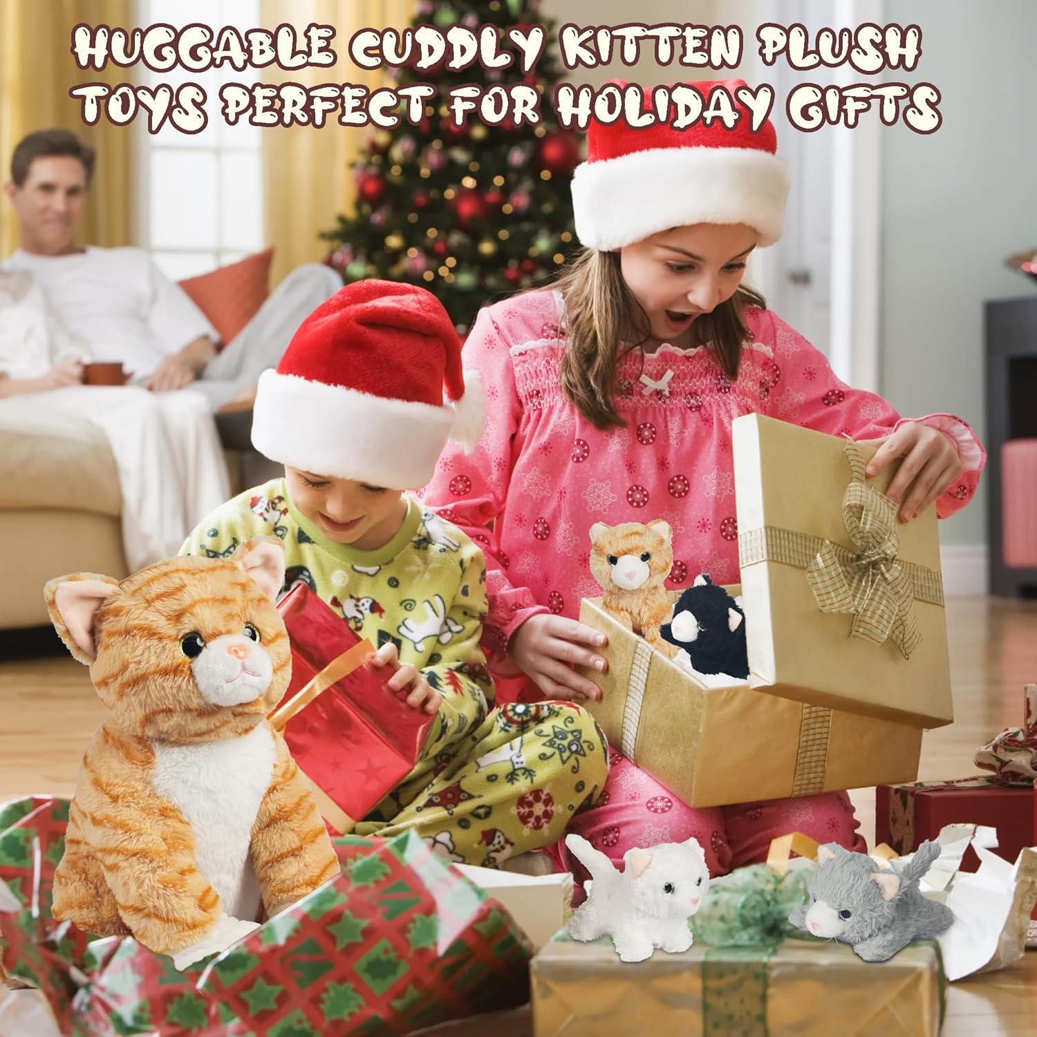 Juguete de Peluche Gato Mamá con 4 Gatitos XYHQYB 0.5kg