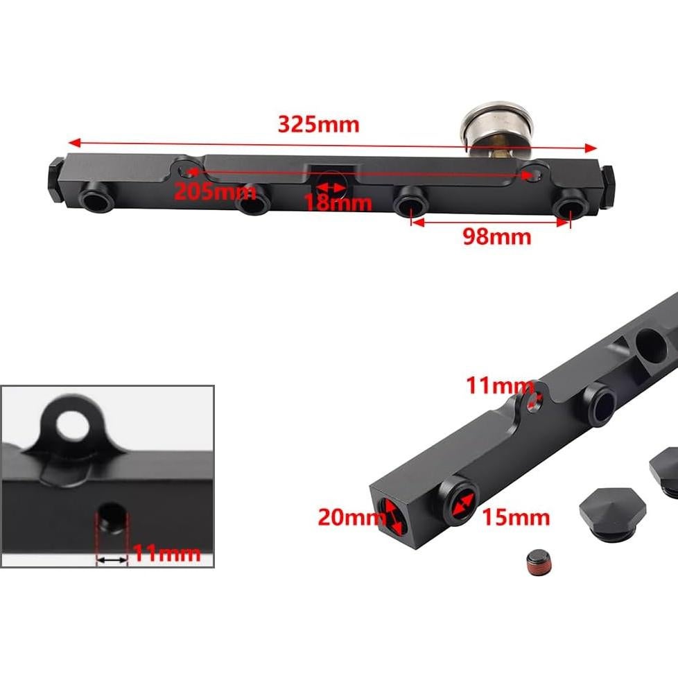 Kit de Riel de Alto Flujo BACAR para Honda Civic Si 2002-2015