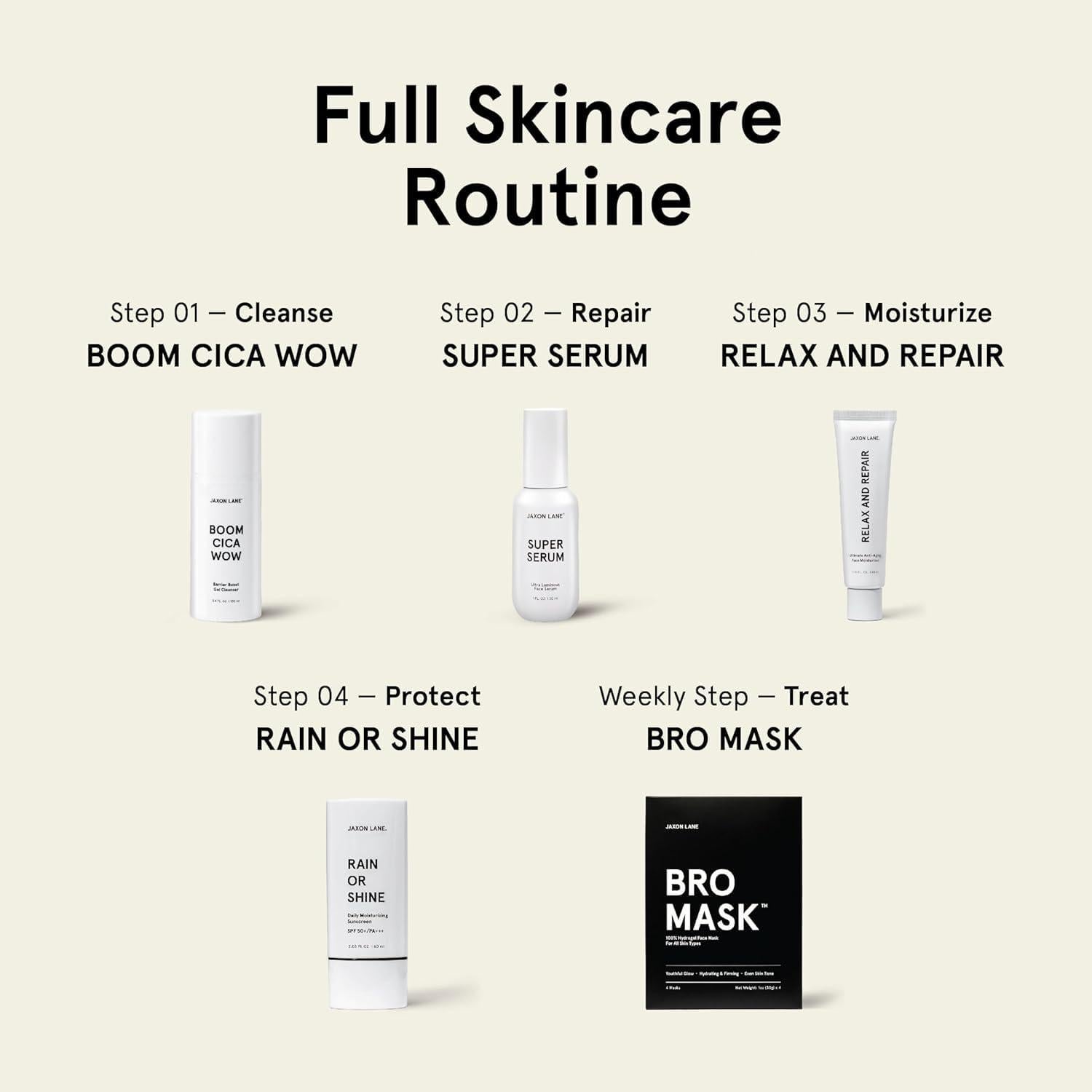 Mascarilla Facial Hidratante Jaxon Lane para Hombres - 2 Pzs