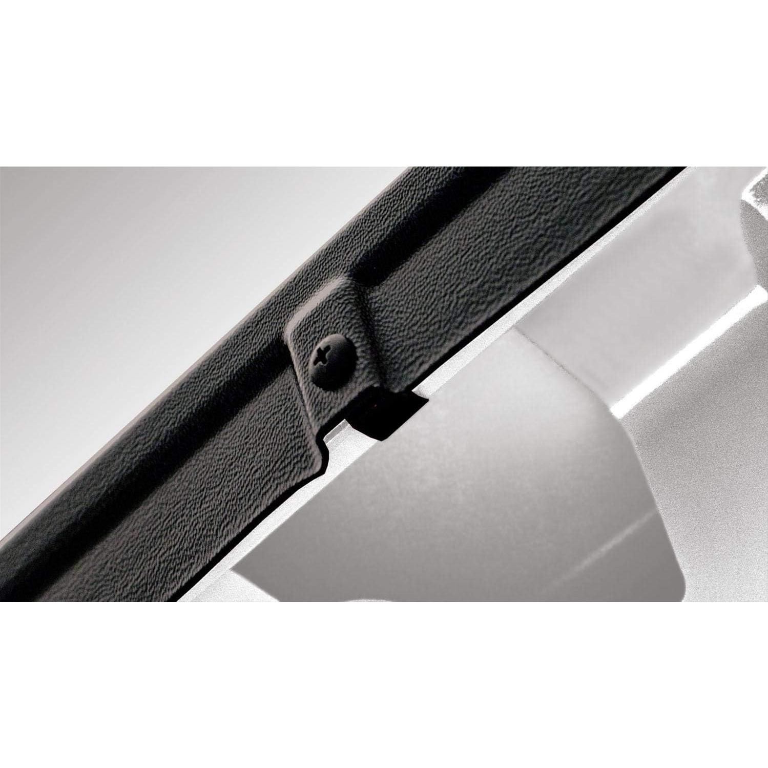 Tapas de riel de cama Bushwacker 178501 SmoothBack negro - Juego de 2