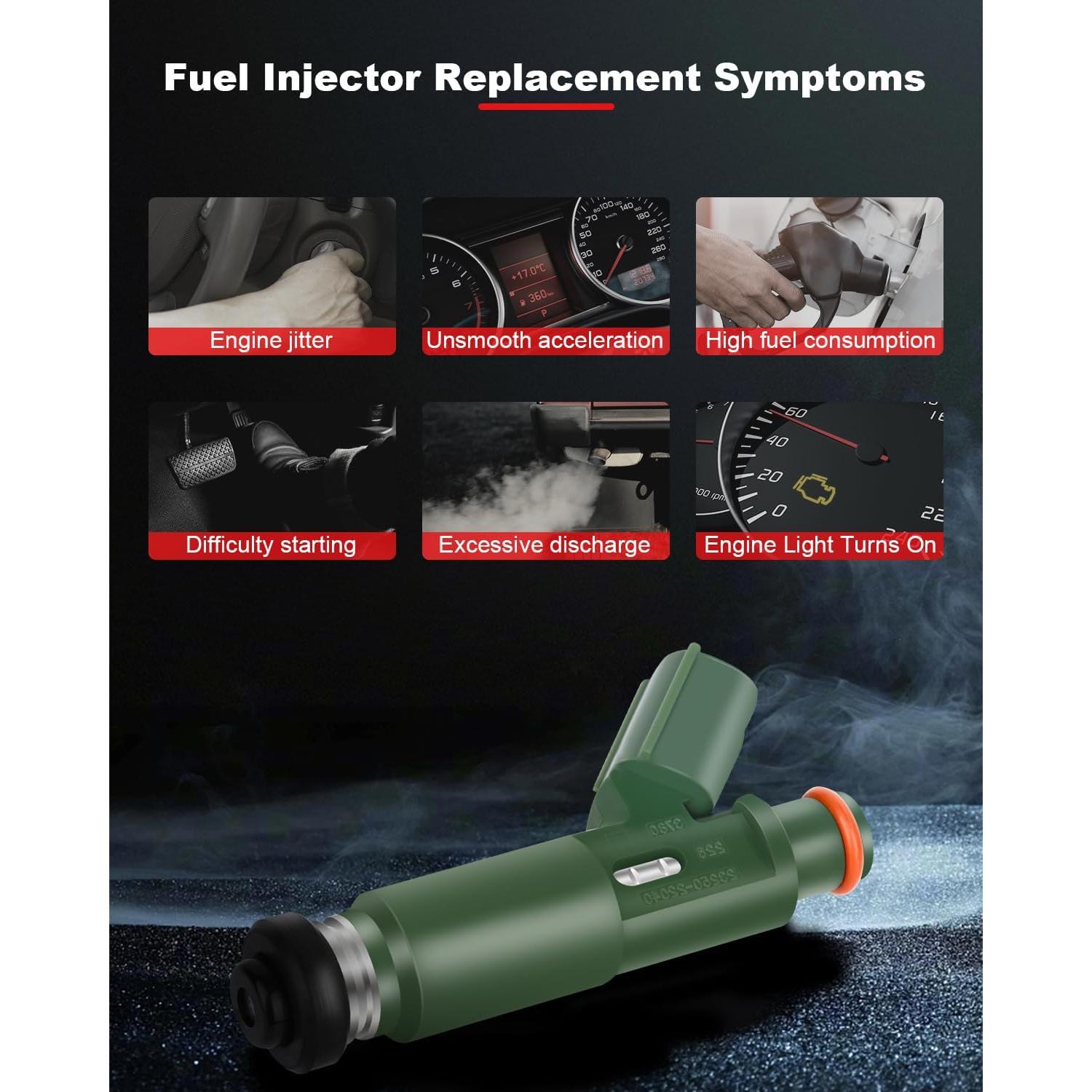 4 Inyectores de Combustible GDSMOTU para Corolla 1.8L 1999-2007