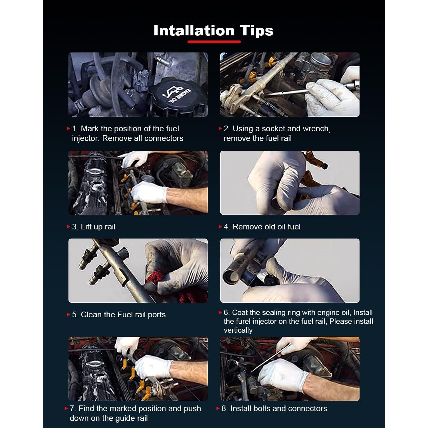 4 Inyectores de Combustible GDSMOTU para Corolla 1.8L 1999-2007