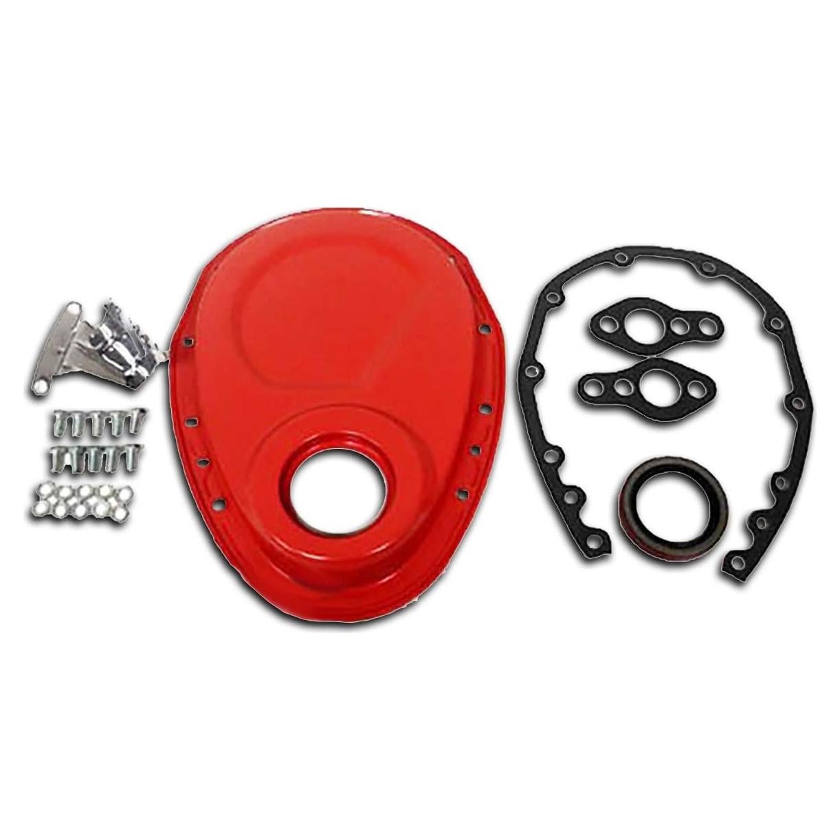 Cubierta de Cadena de Tiempo Cobra-Tek para Chevy 283-400 Rojo