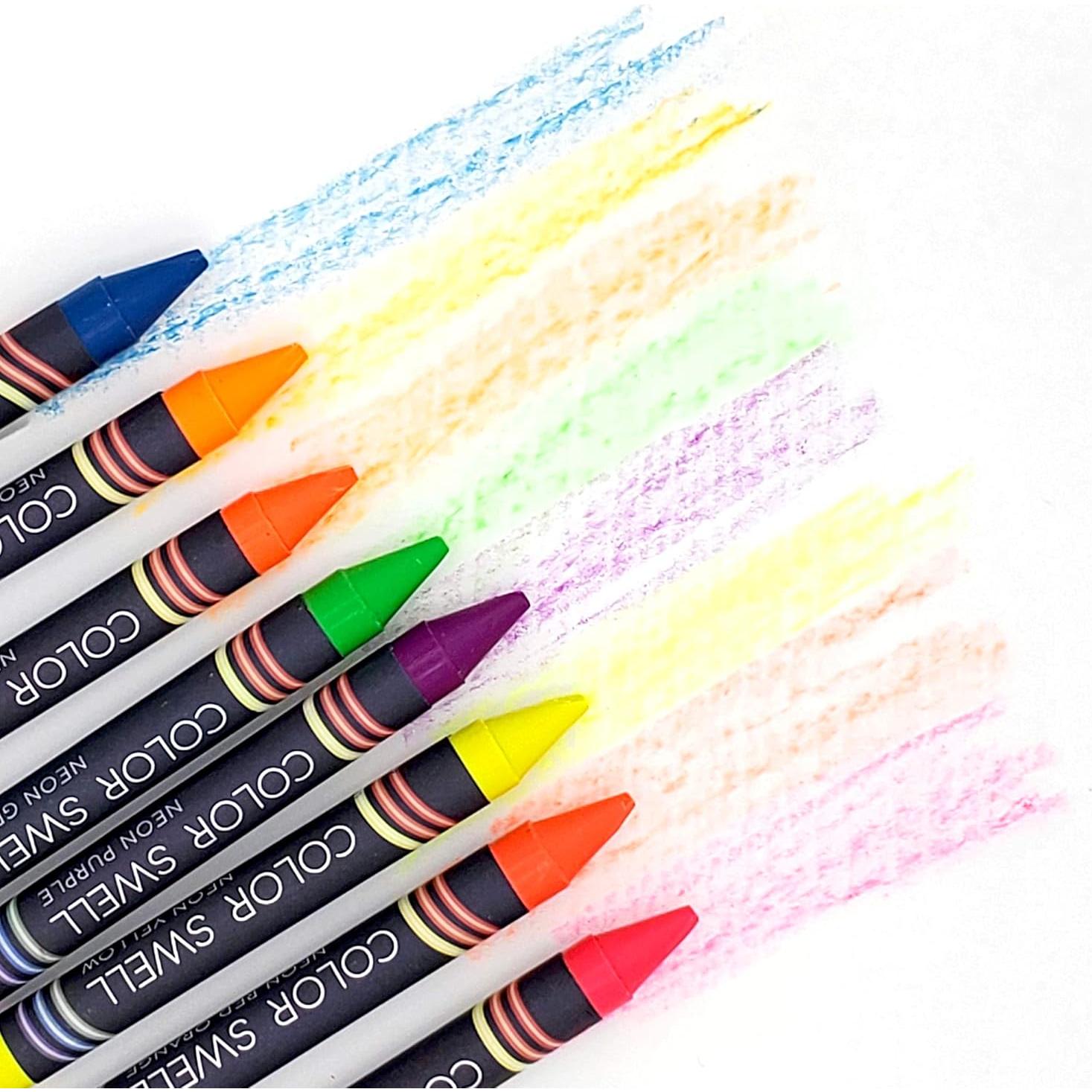 Crayones Neón Color Swell a Granel - 36 Cajas de 8 Crayones