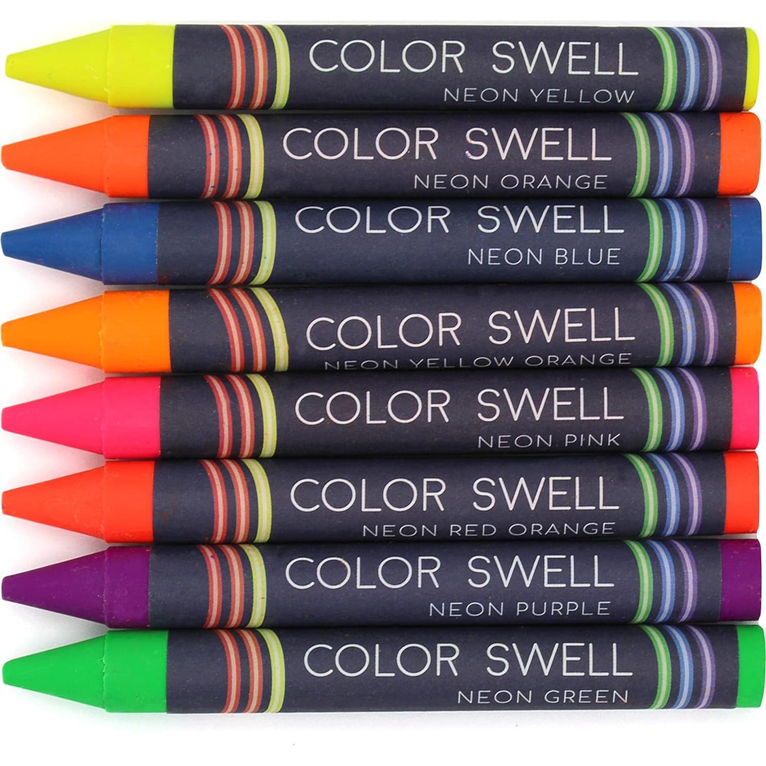 Crayones Neón Color Swell a Granel - 36 Cajas de 8 Crayones