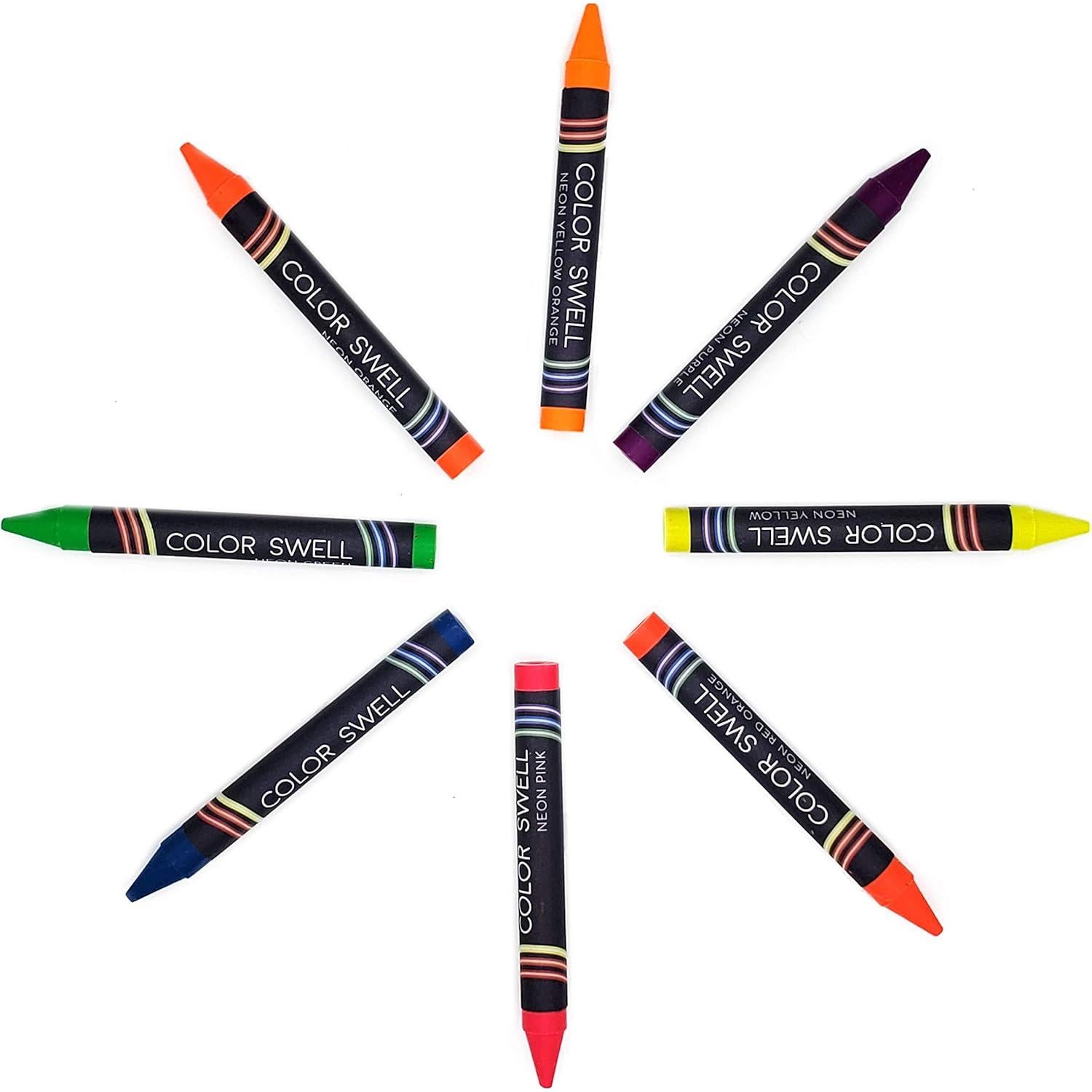 Crayones Neón Color Swell a Granel - 36 Cajas de 8 Crayones