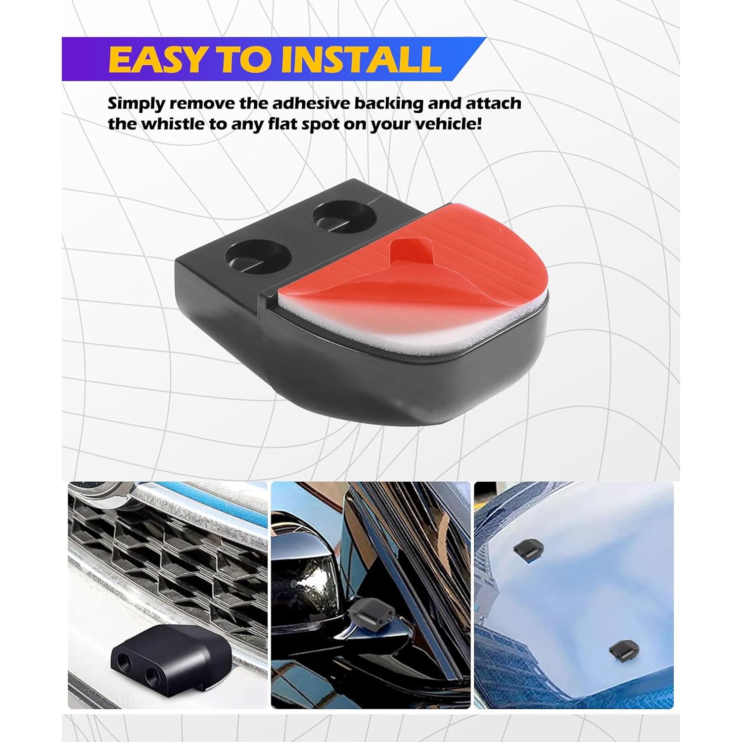 Silbatos para Ciervos SCUARI 4PCS Negro - Previene Colisiones