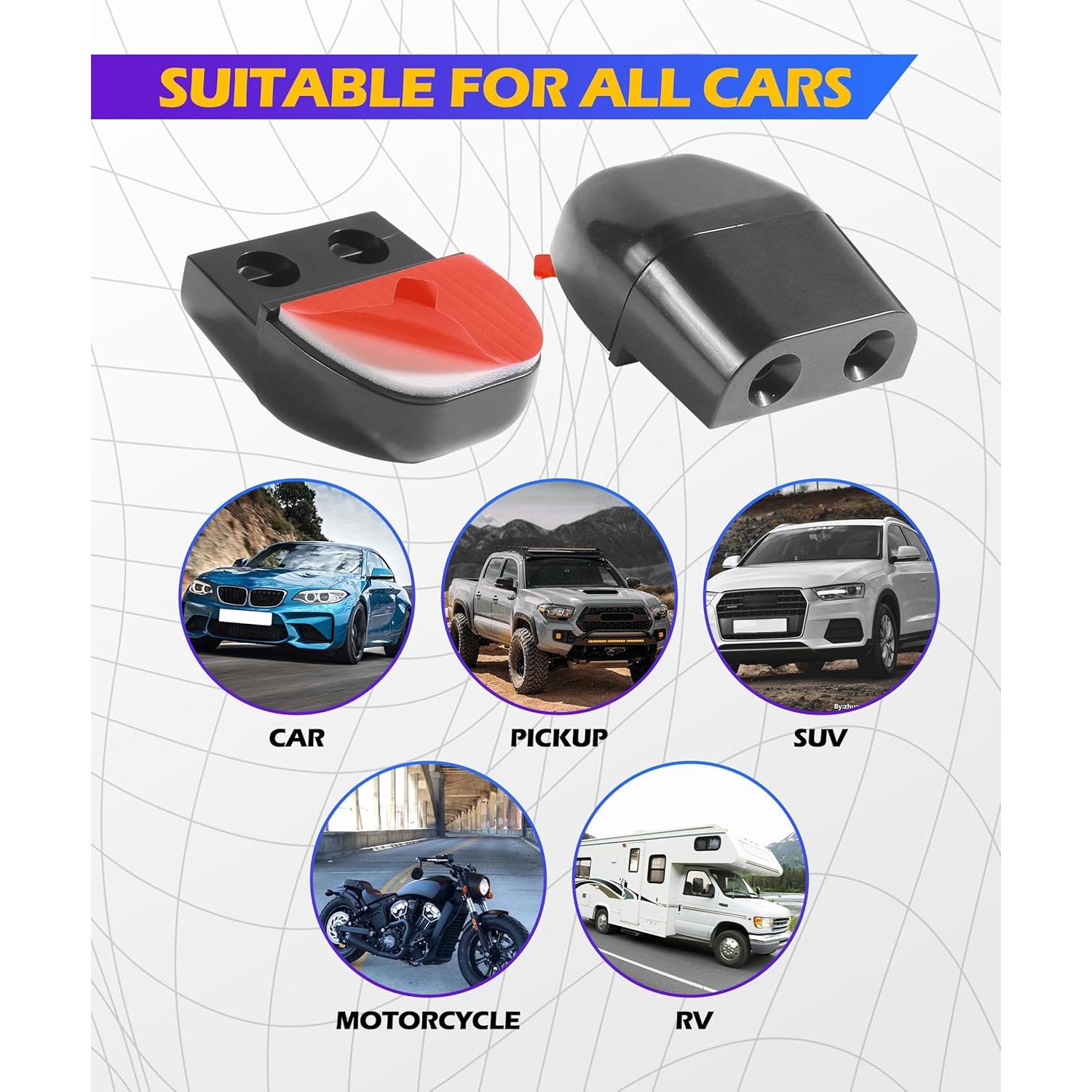 Silbatos para Ciervos SCUARI 4PCS Negro - Previene Colisiones