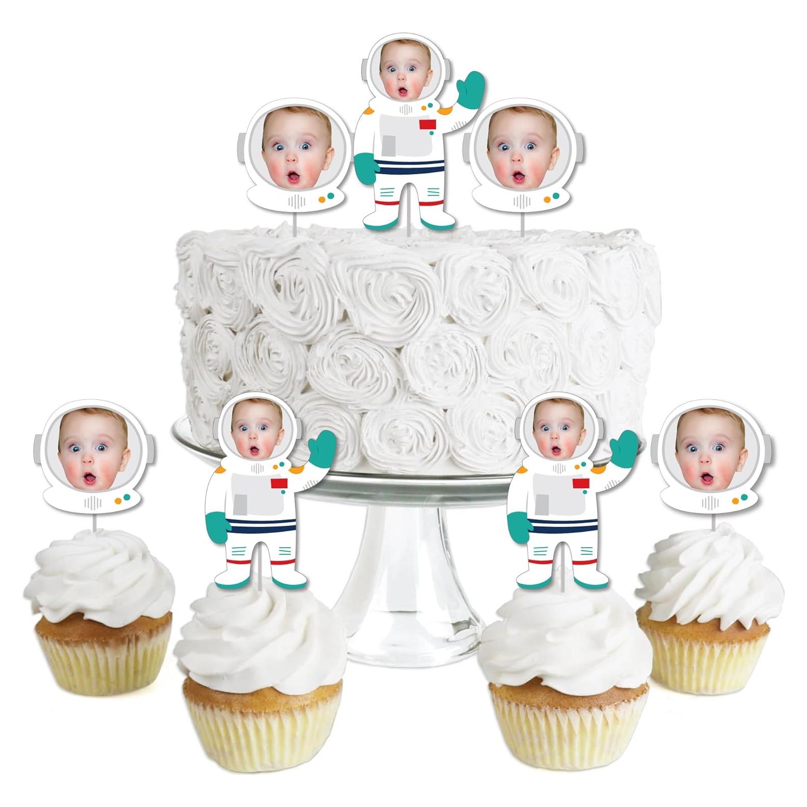 Decoraciones para Cupcakes Personalizadas Gran Punto - Espacio Exterior