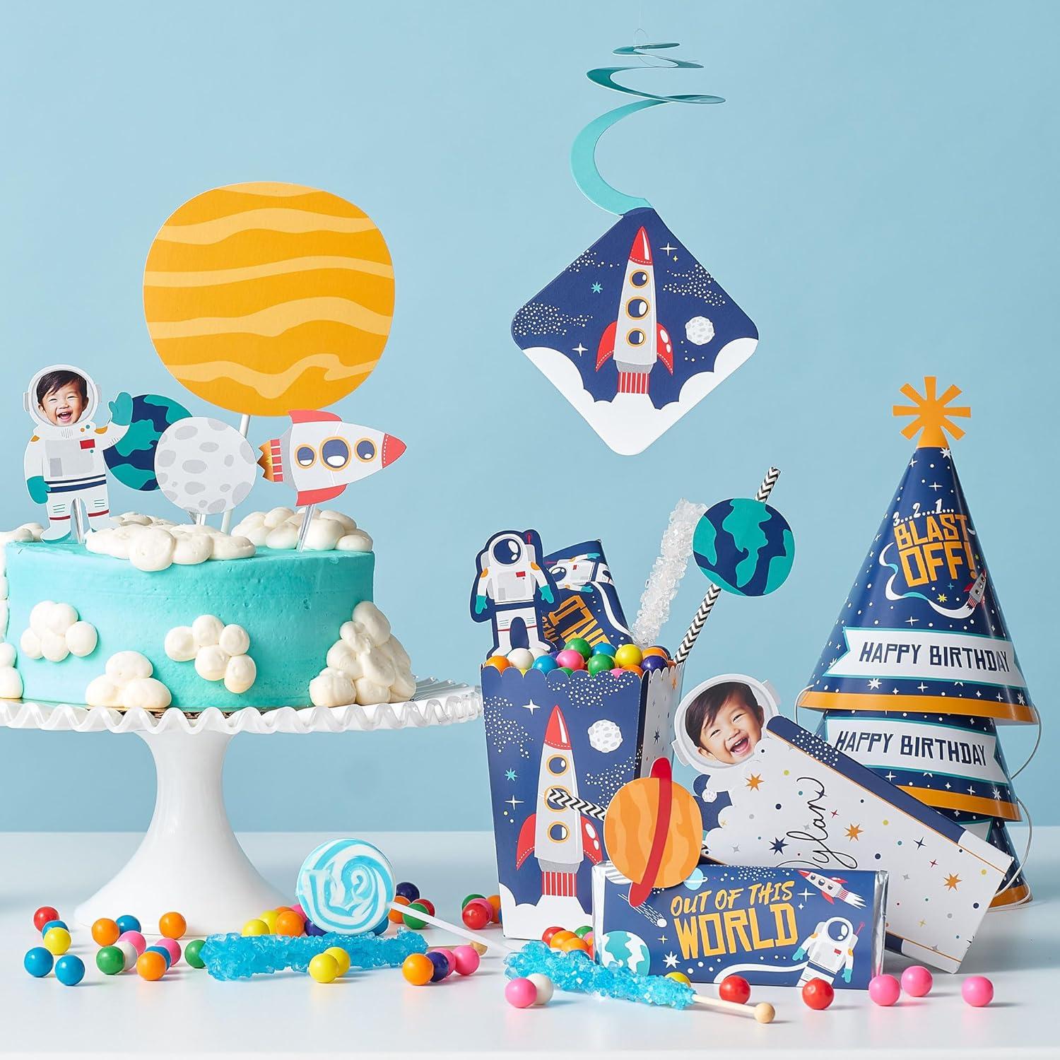 Decoraciones para Cupcakes Personalizadas Gran Punto - Espacio Exterior