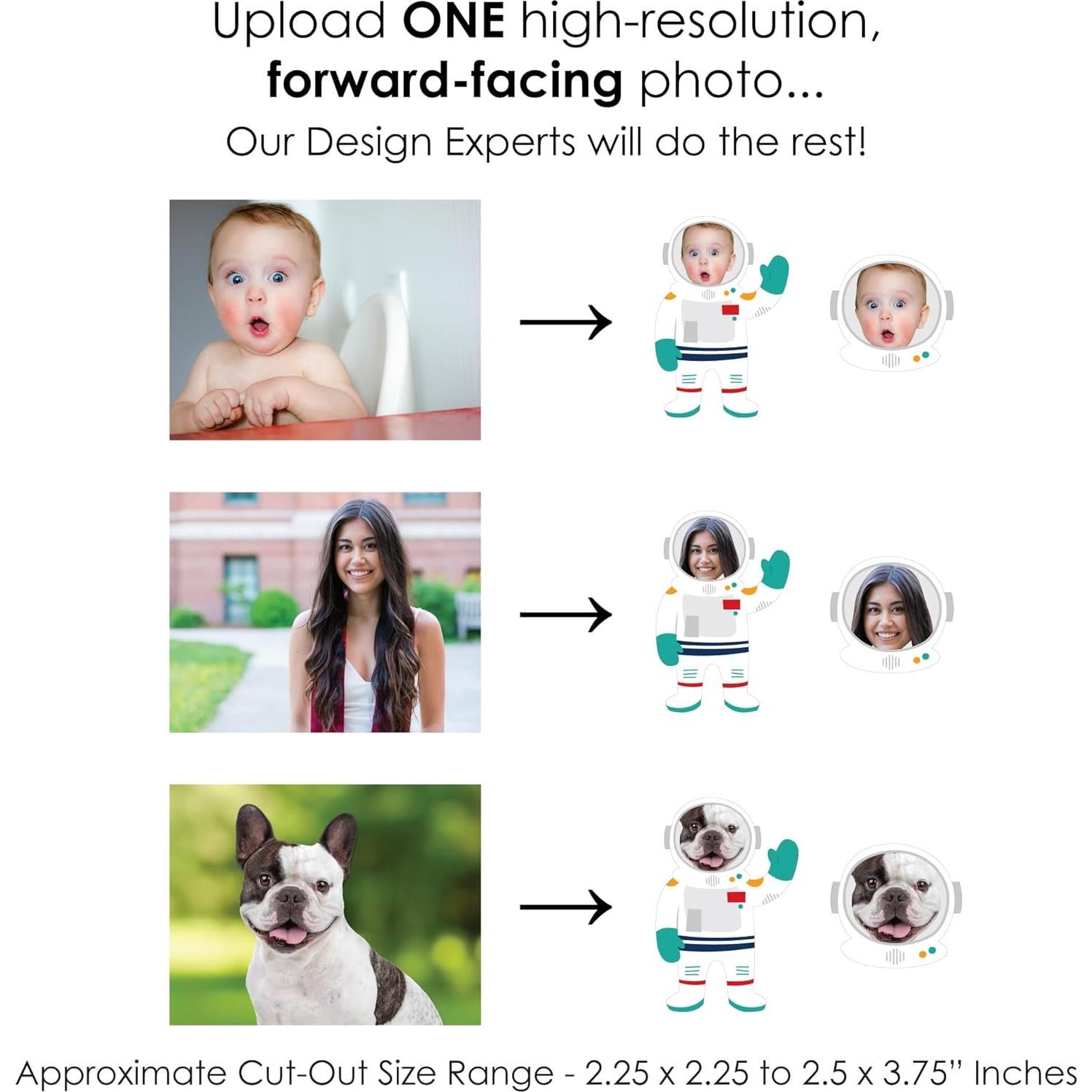 Decoraciones para Cupcakes Personalizadas Gran Punto - Espacio Exterior