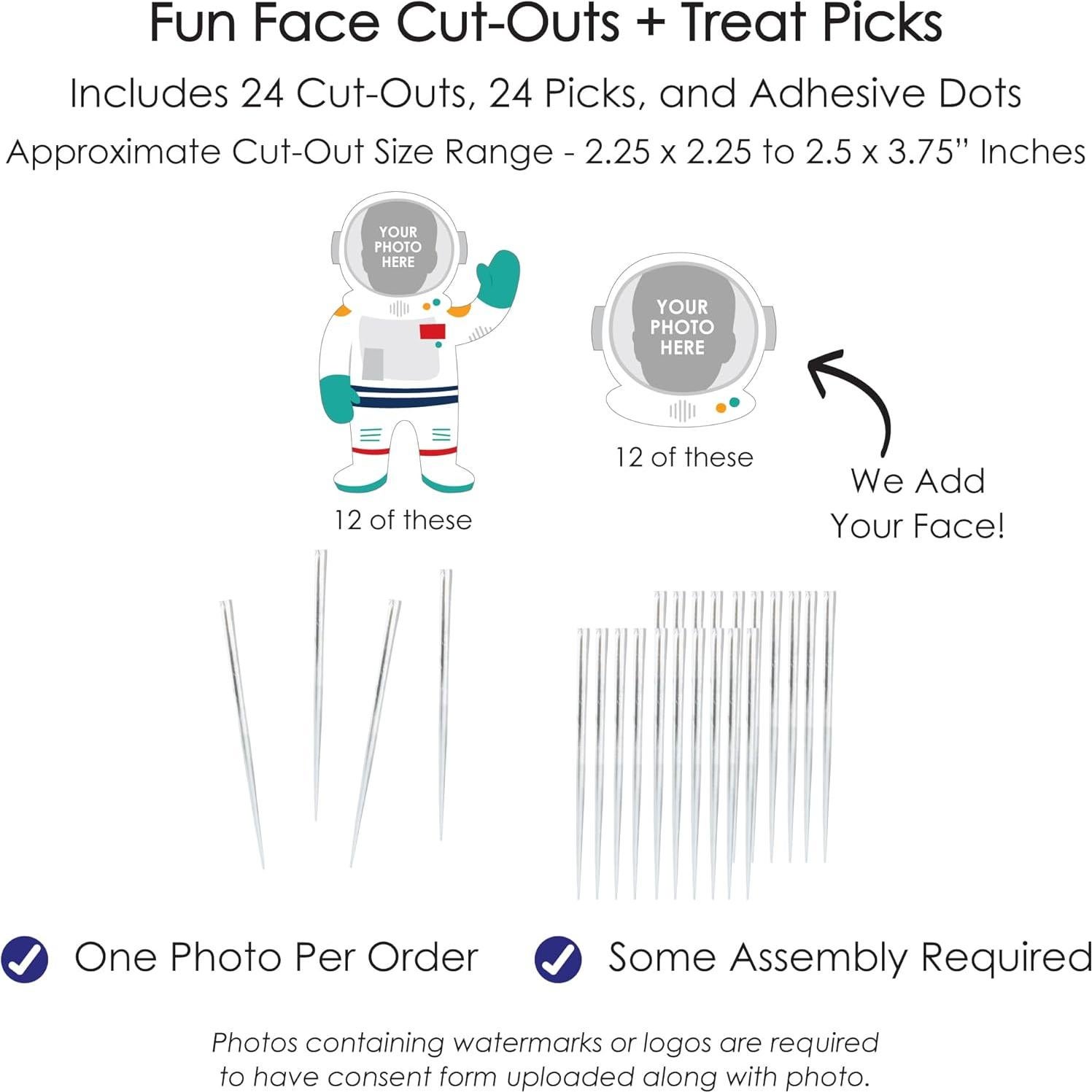 Decoraciones para Cupcakes Personalizadas Gran Punto - Espacio Exterior