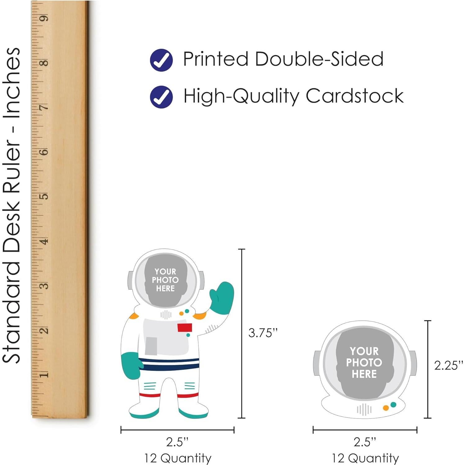 Decoraciones para Cupcakes Personalizadas Gran Punto - Espacio Exterior