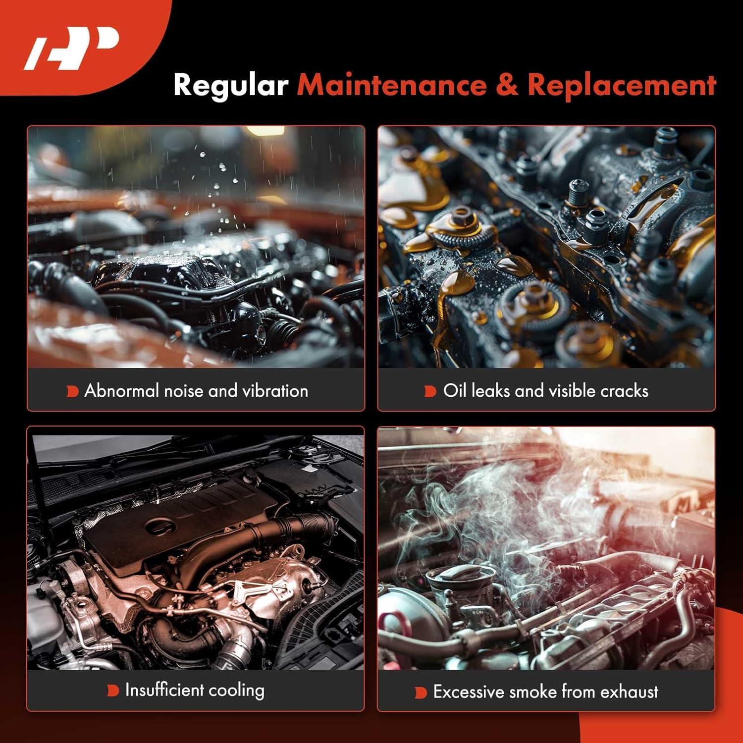 Cubierta de Tiempo Motor Inferior A-Premium para Audi 2.0L