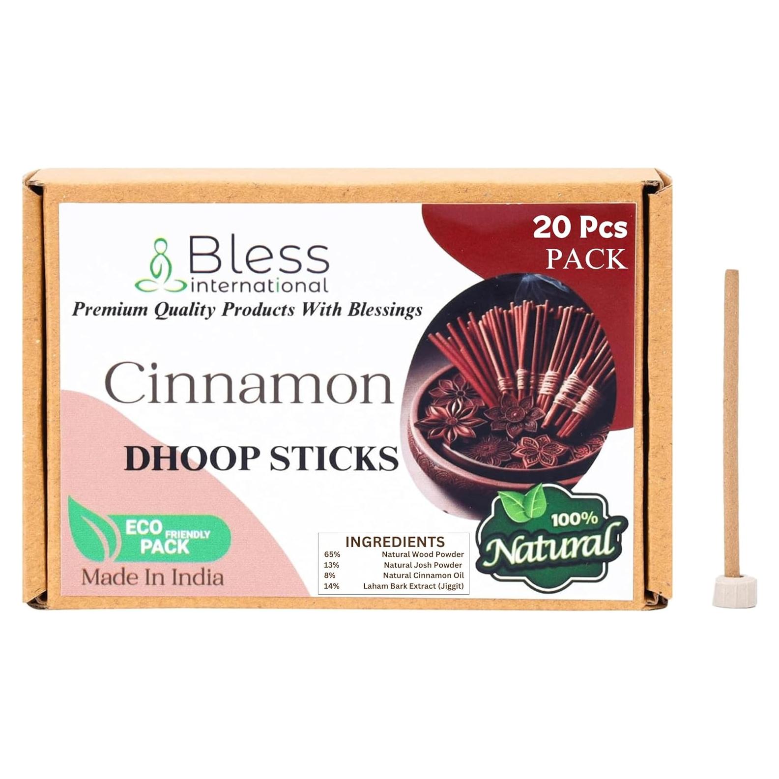 Dhoop de Canela 100% Natural Bendición Internacional - 20 Palos