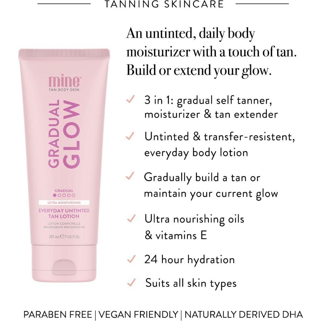 Loción Bronceadora Sin Sol Diaria MineTan 226g Hidratante