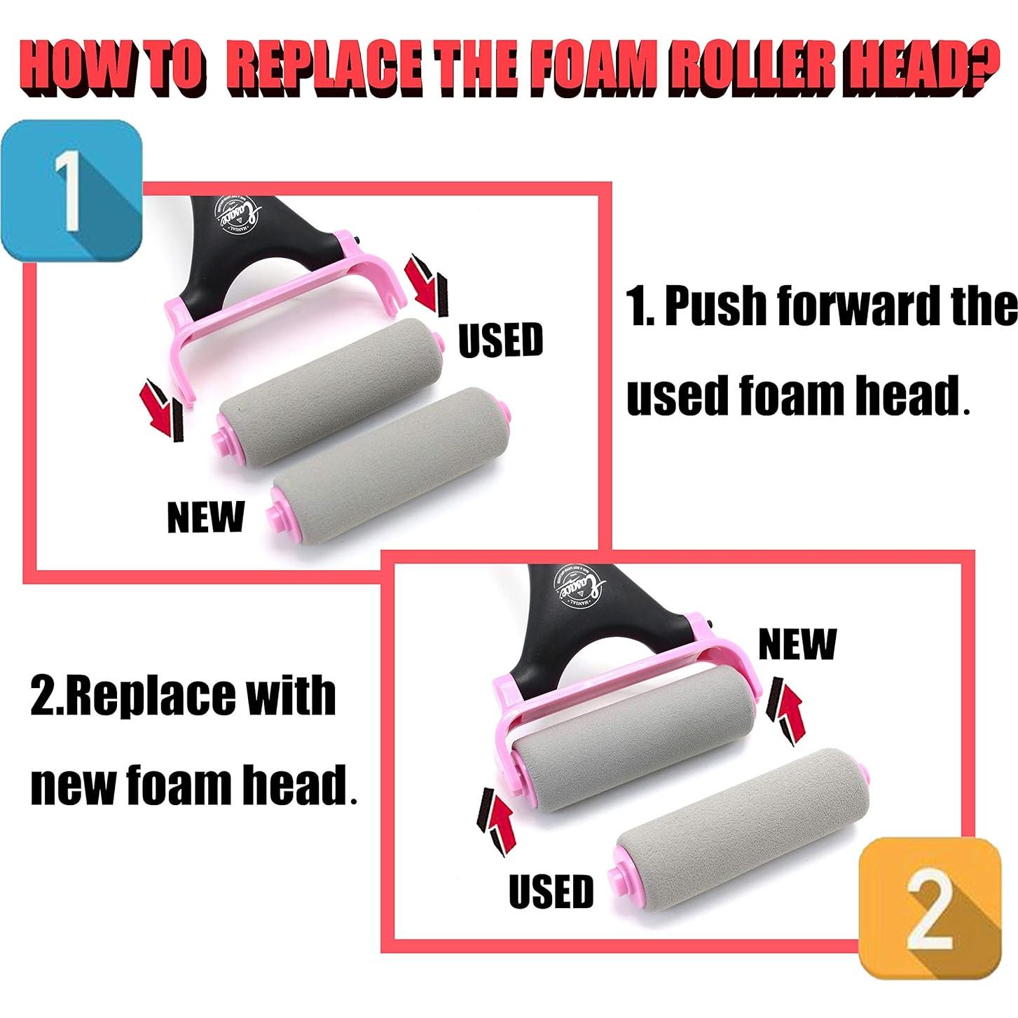 Aplicador de Loción EASACE Telescópico Rosa 54.61 cm con Rodillos