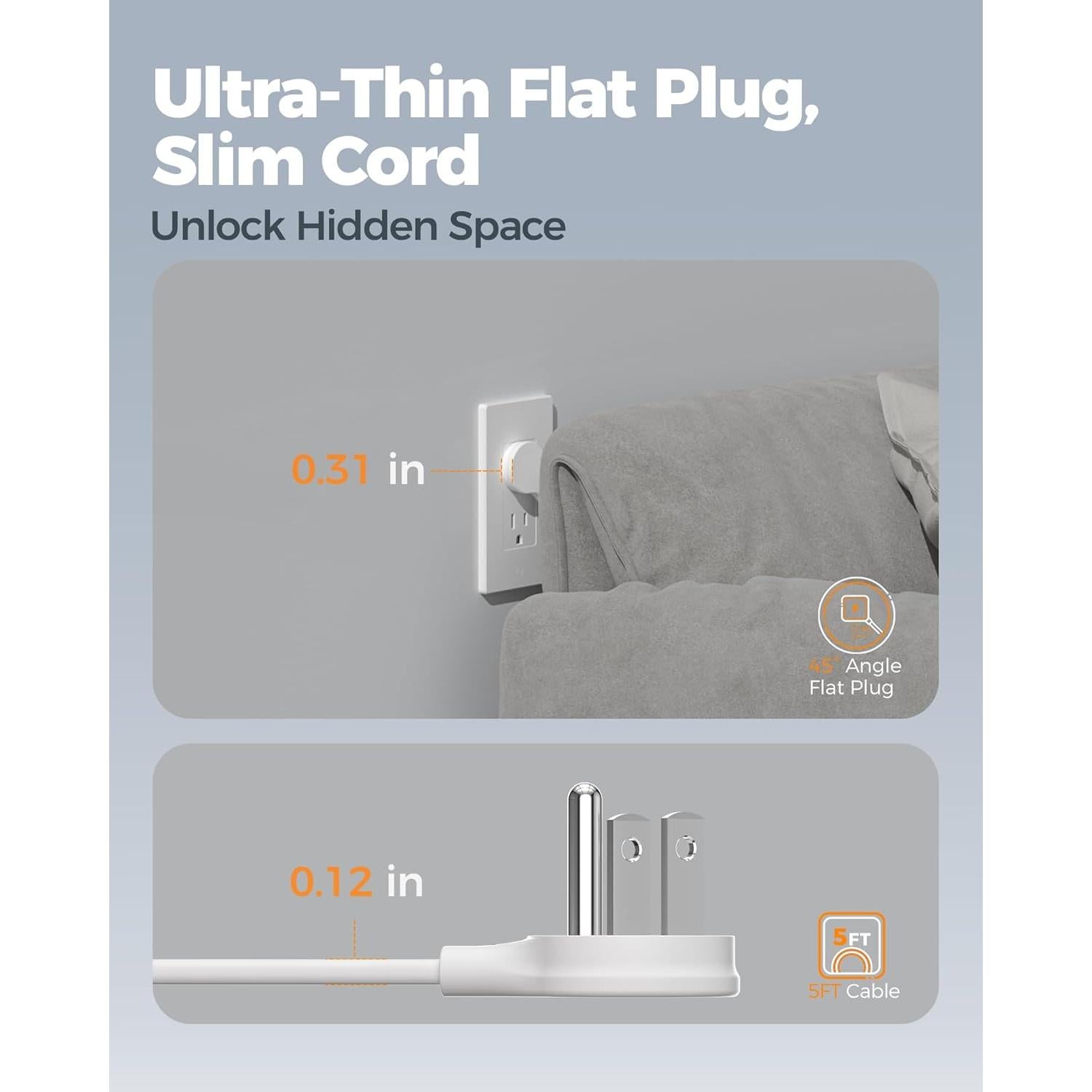 Estación de Carga USB TESSAN 30W, 6 en 1, Compacta