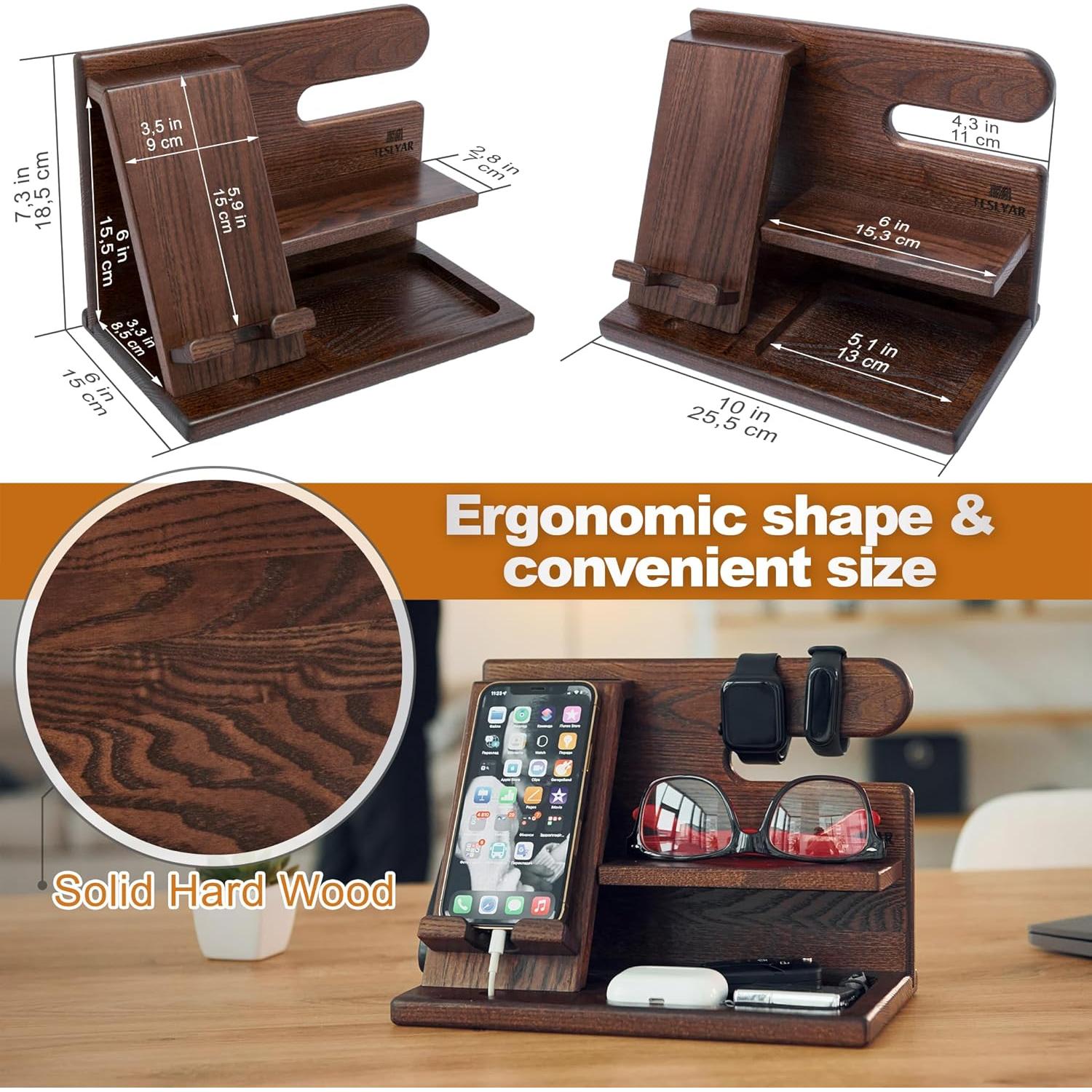 Estación de Carga Teslyar para Hombres - Organizador de Escritorio