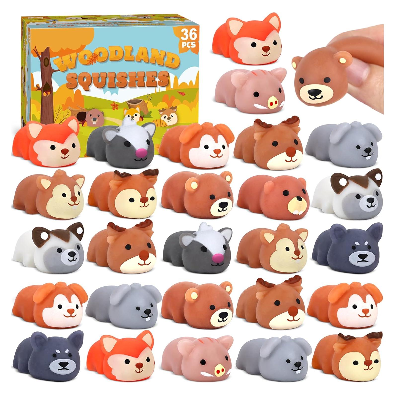 Conjunto de 36 Juguetes Squishy Animales del Bosque Erweicet