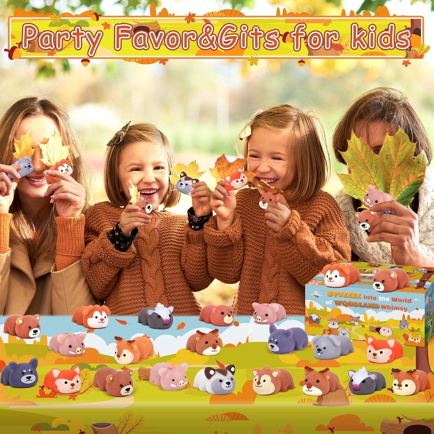 Conjunto de 36 Juguetes Squishy Animales del Bosque Erweicet