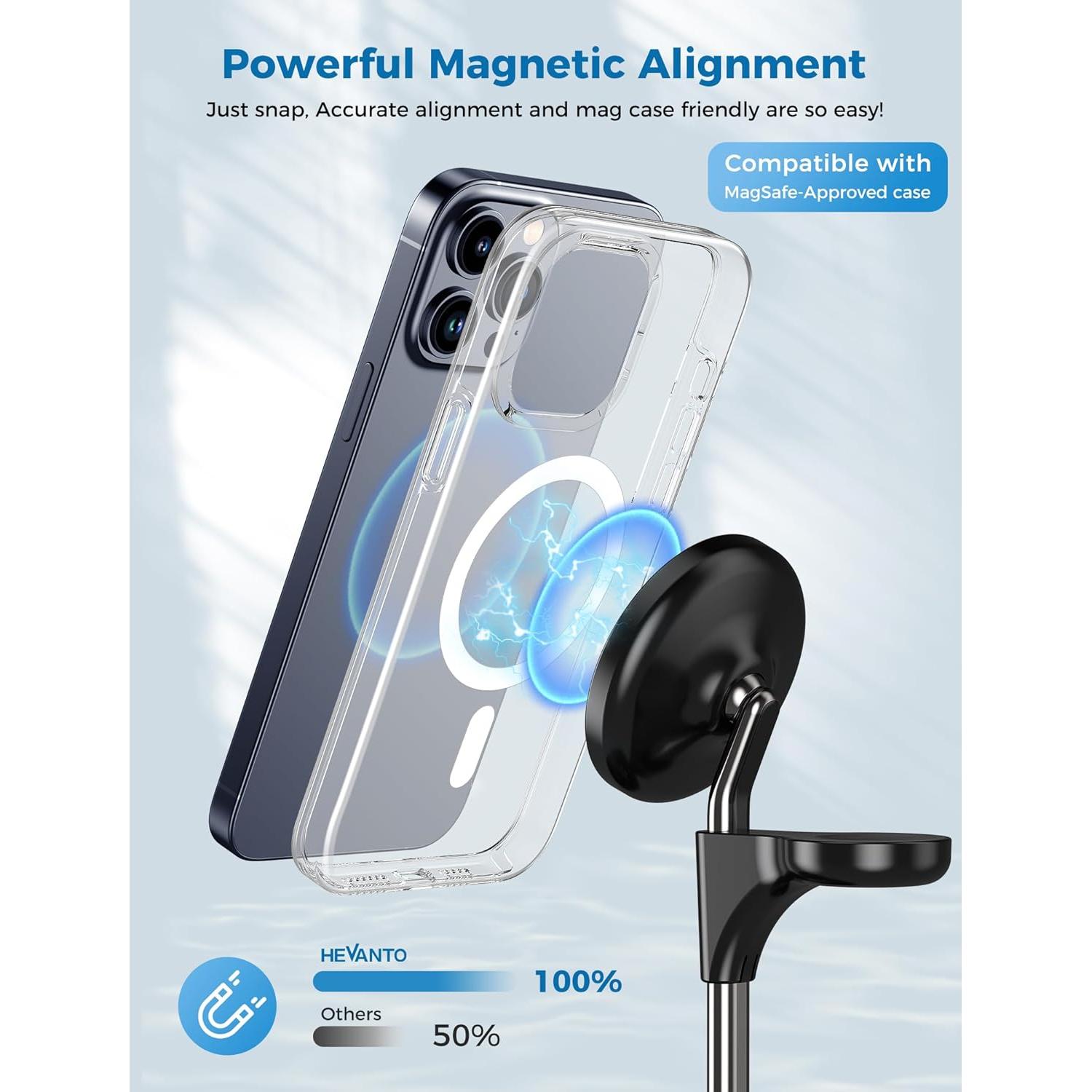 Estación de Carga Inalámbrica 3 en 1 Hevanto 15W Ajustable