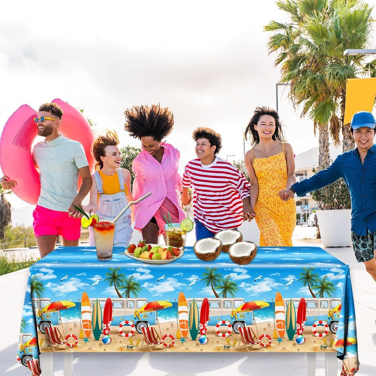 HAKOTI 3 Manteles de Playa Hawaianos 220x130 cm para Fiesta