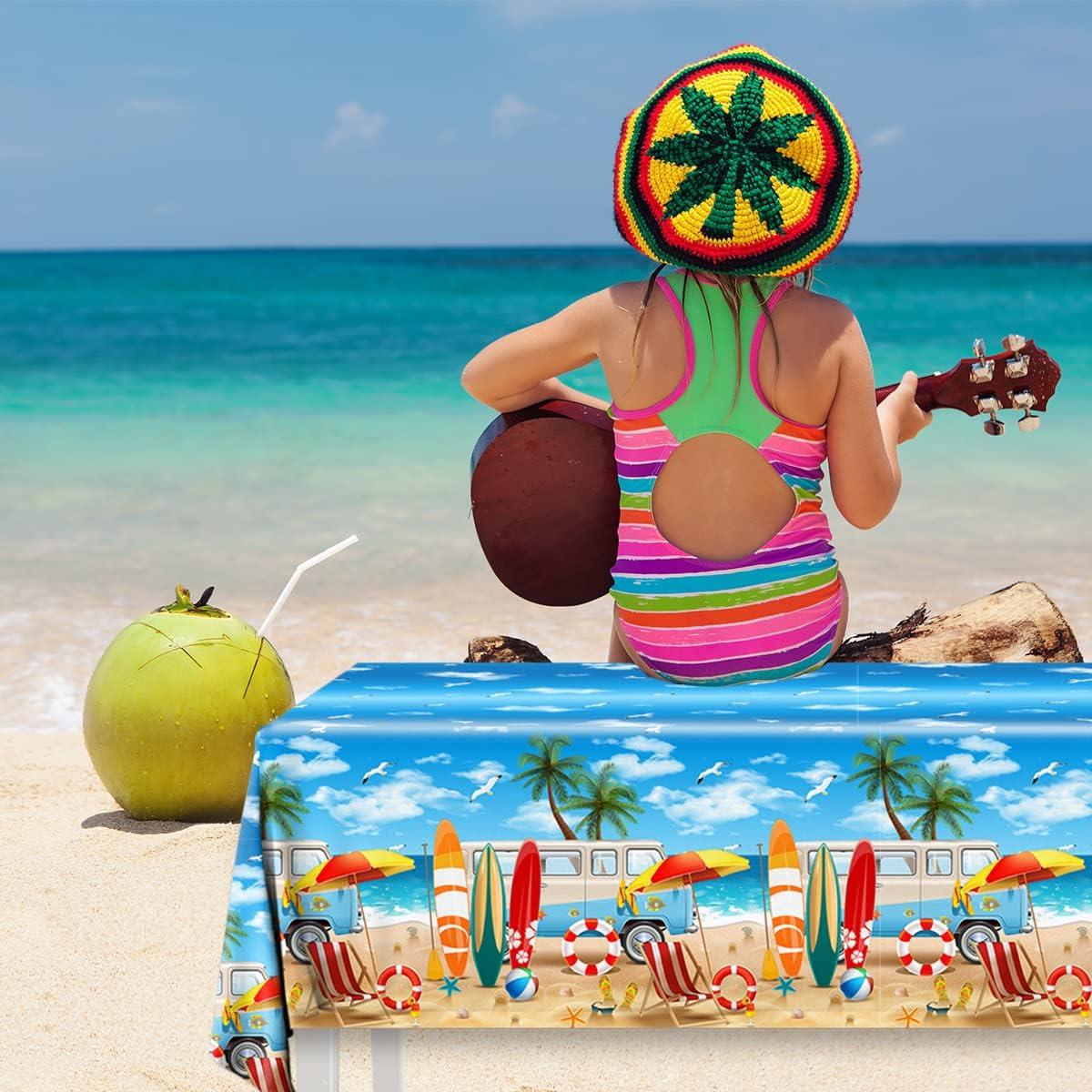 HAKOTI 3 Manteles de Playa Hawaianos 220x130 cm para Fiesta