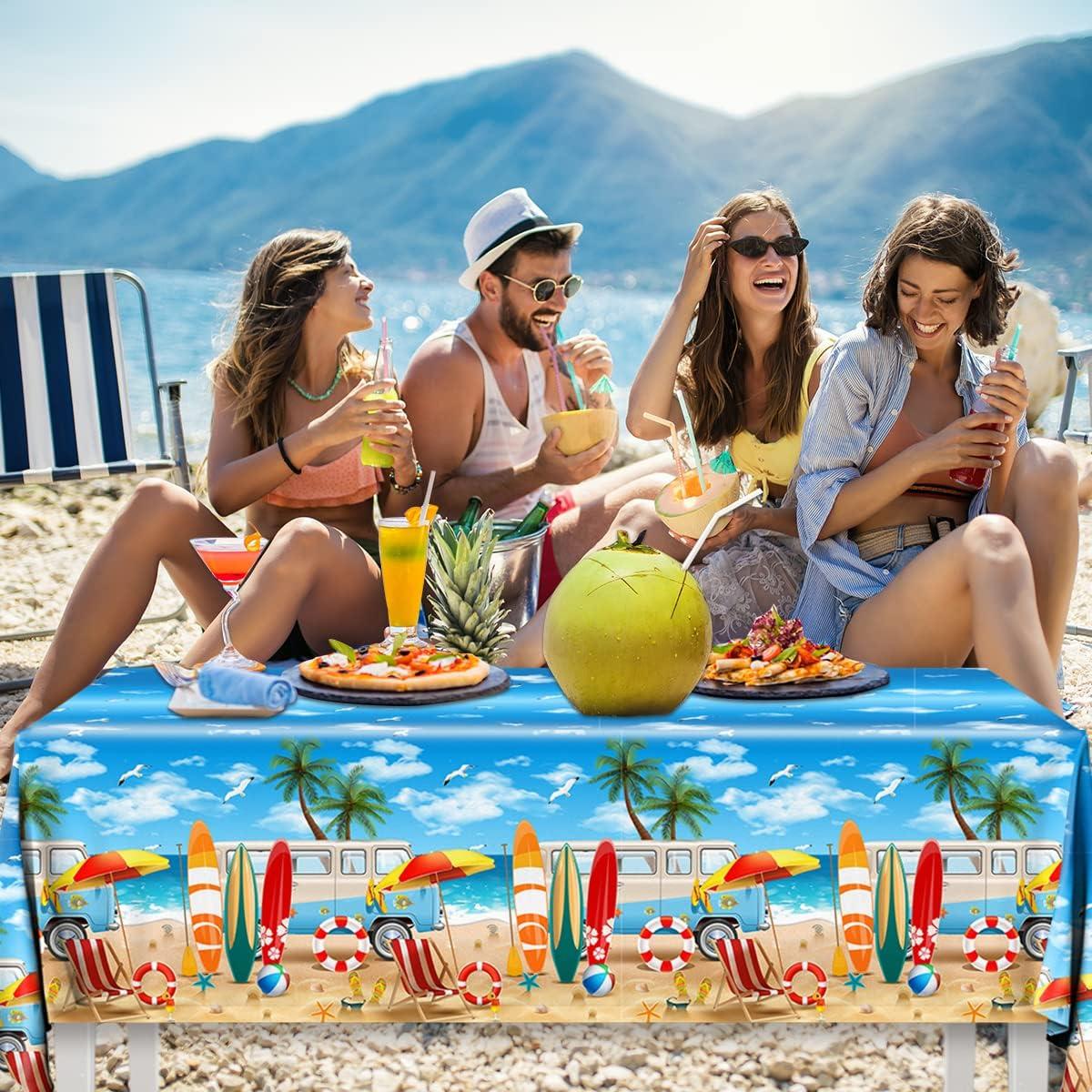 HAKOTI 3 Manteles de Playa Hawaianos 220x130 cm para Fiesta