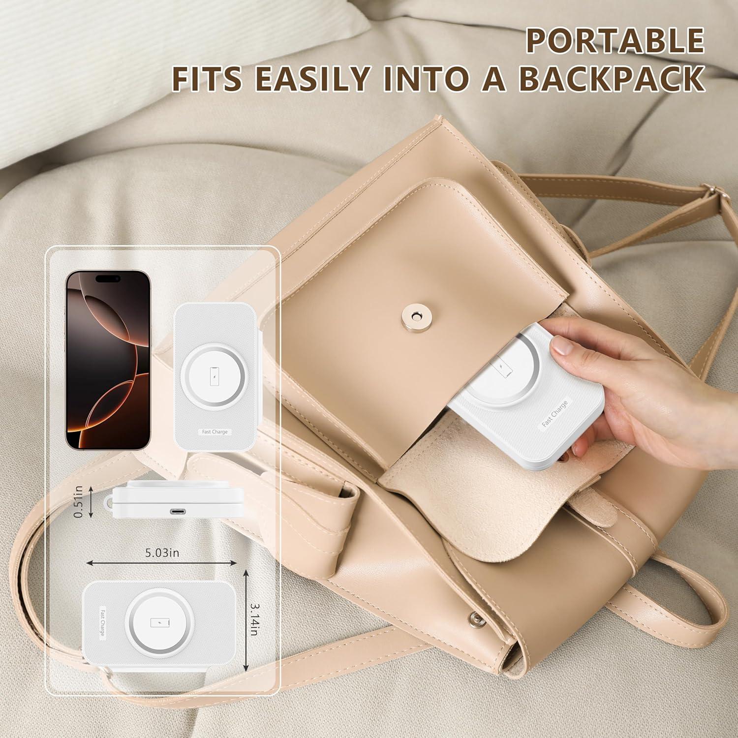 Cargador Inalámbrico Magnético RYND 3 en 1 para iPhone