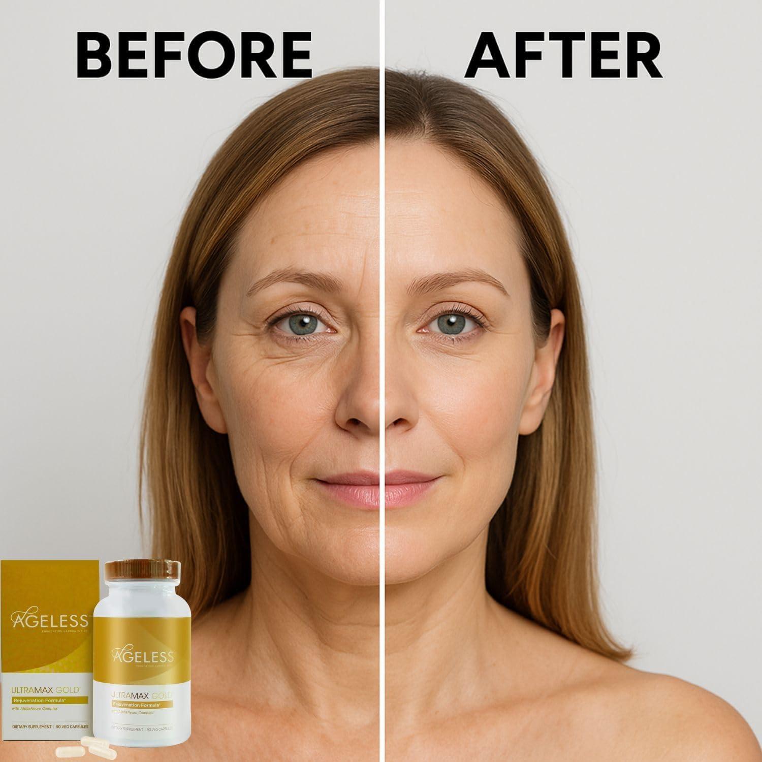 AGELESS UltraMAX Gold Cápsulas Suplemento Anti-Envejecimiento 90 Unidades