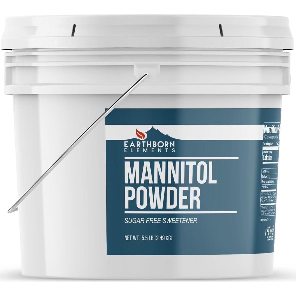 Polvo de Manitol Earthborn Elements 2493 g, edulcorante natural