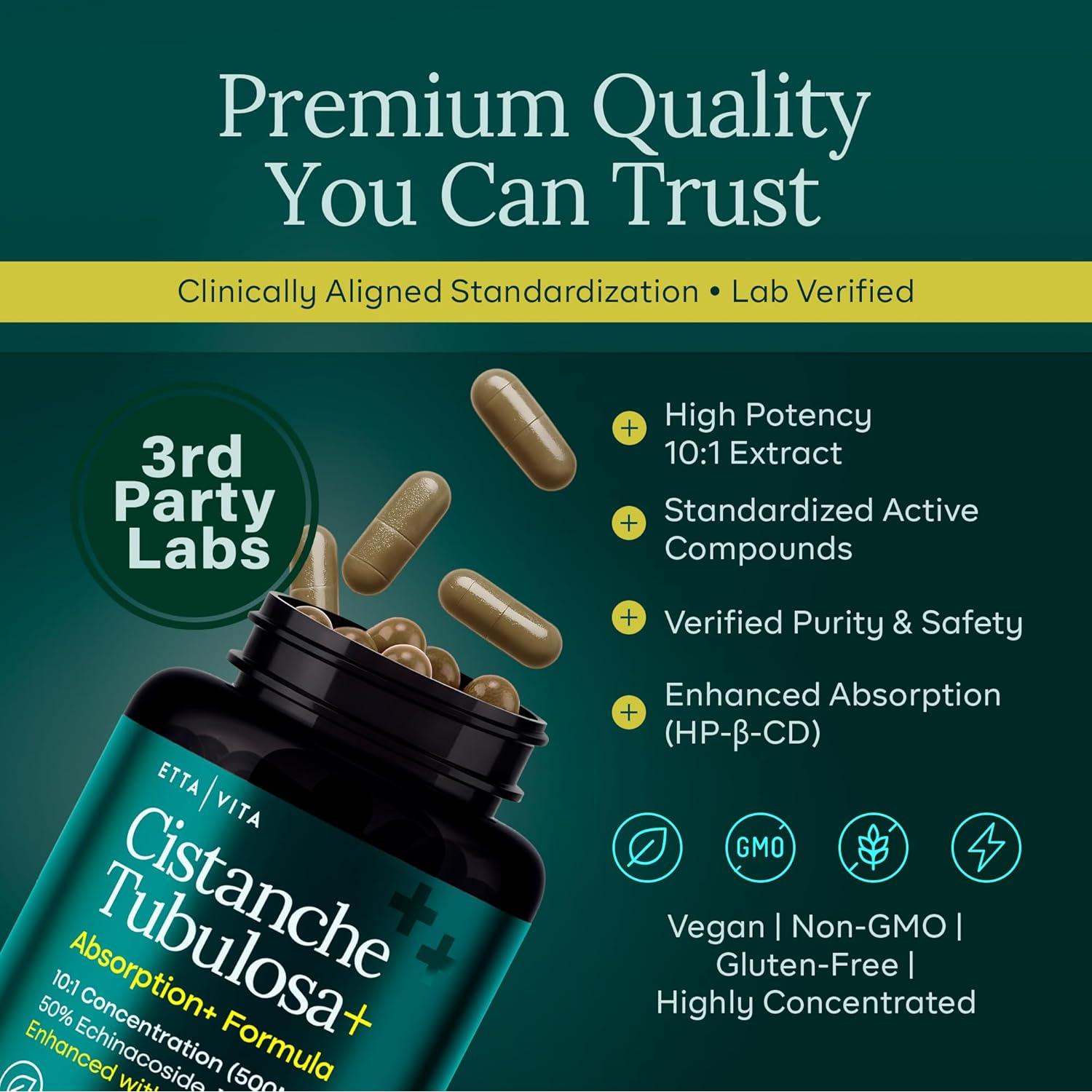 Cápsulas de Cistanche Tubulosa Etta Vita 500 mg - Equilibrio Hormonal