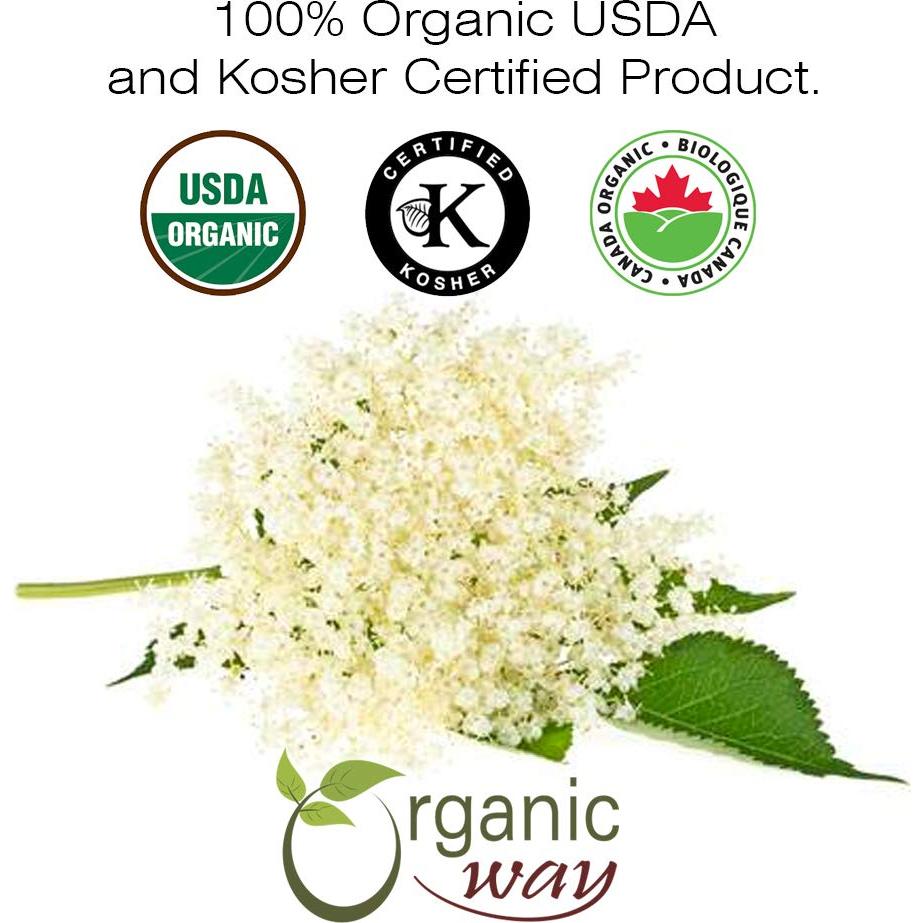 Flor de saúco seca orgánica 227 g - Organic Way - Vegano