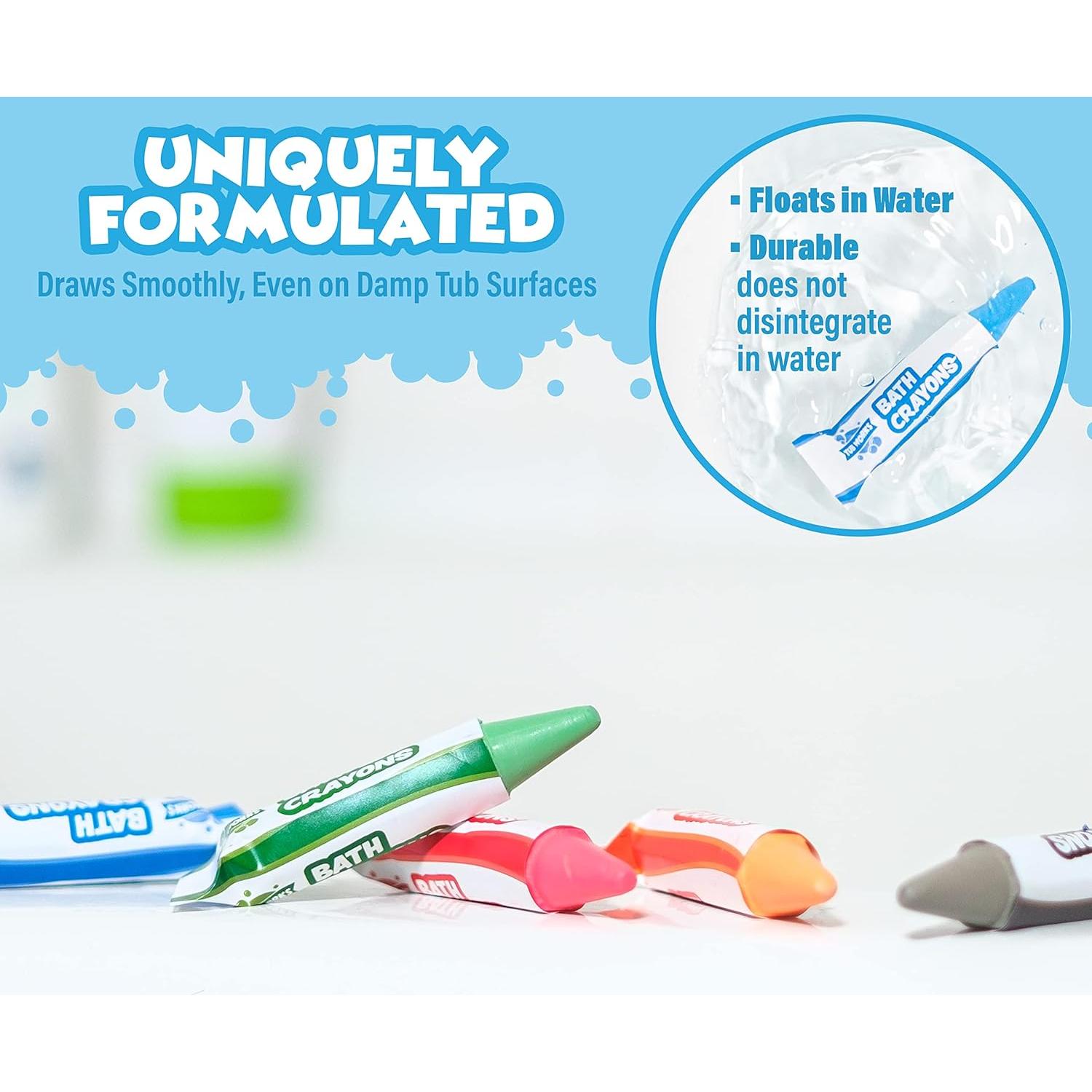 Crayones de Baño Tub Works 12 Colores No Tóxicos Lavables