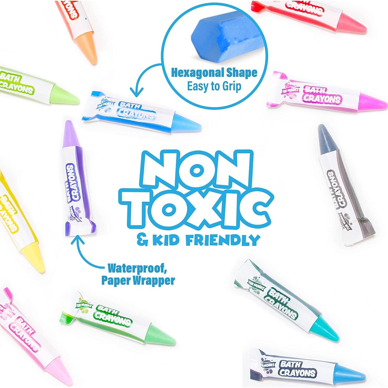 Crayones de Baño Tub Works 12 Colores No Tóxicos