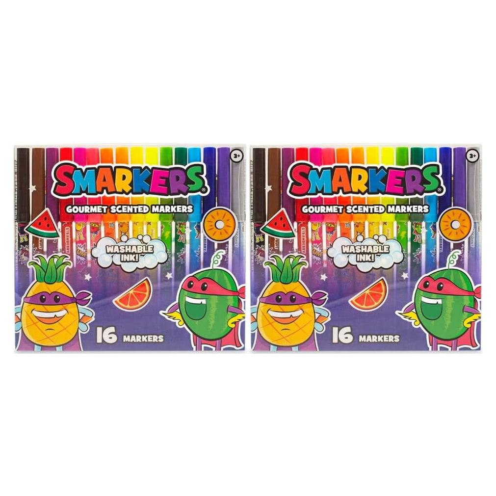 Smarkers Scentco - Marcadores Aromáticos Lavables 16 Colores