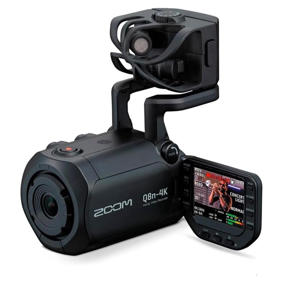 Grabadora de Video Zoom Q8n-4K 4K UHD con Micrófonos