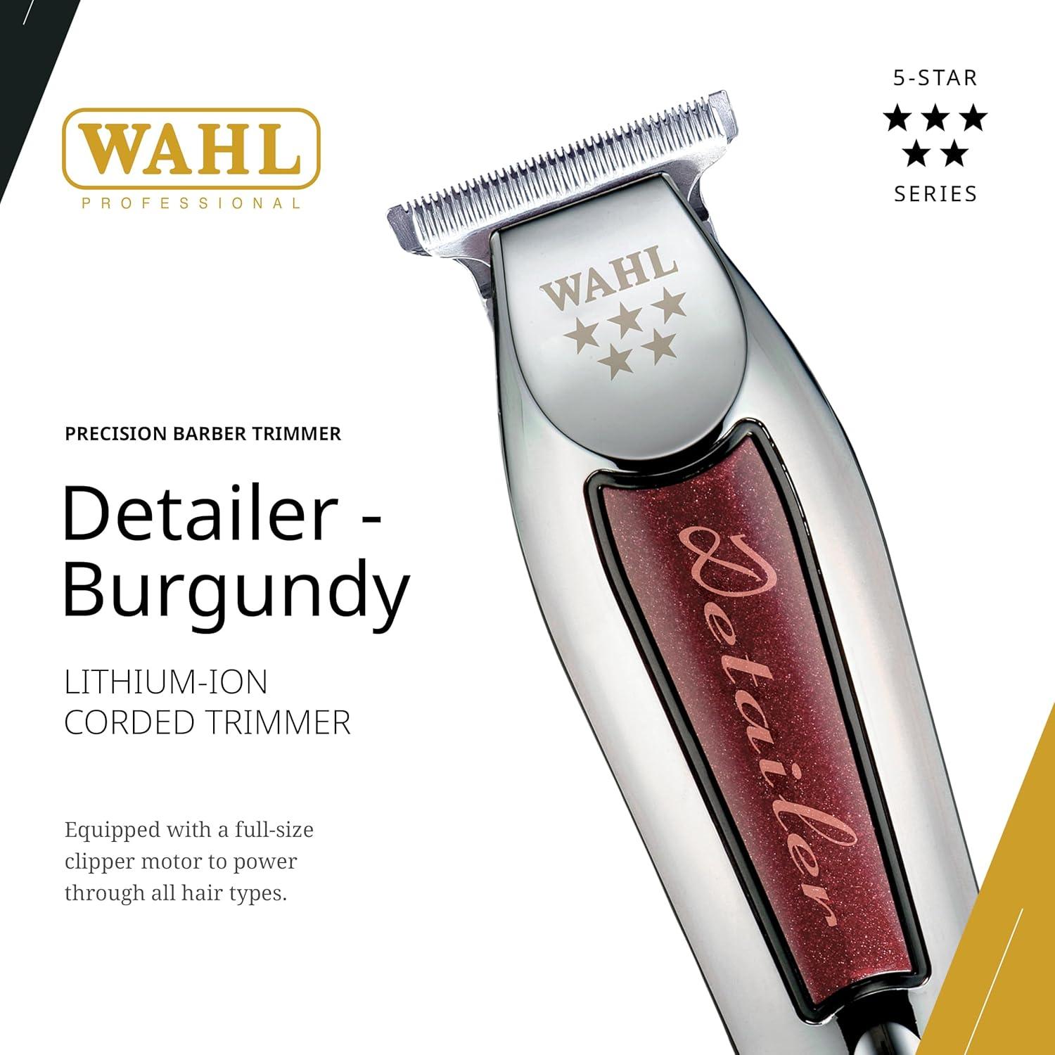 Recortadora Wahl Professional Detailer T Blade 24x16cm burdeos