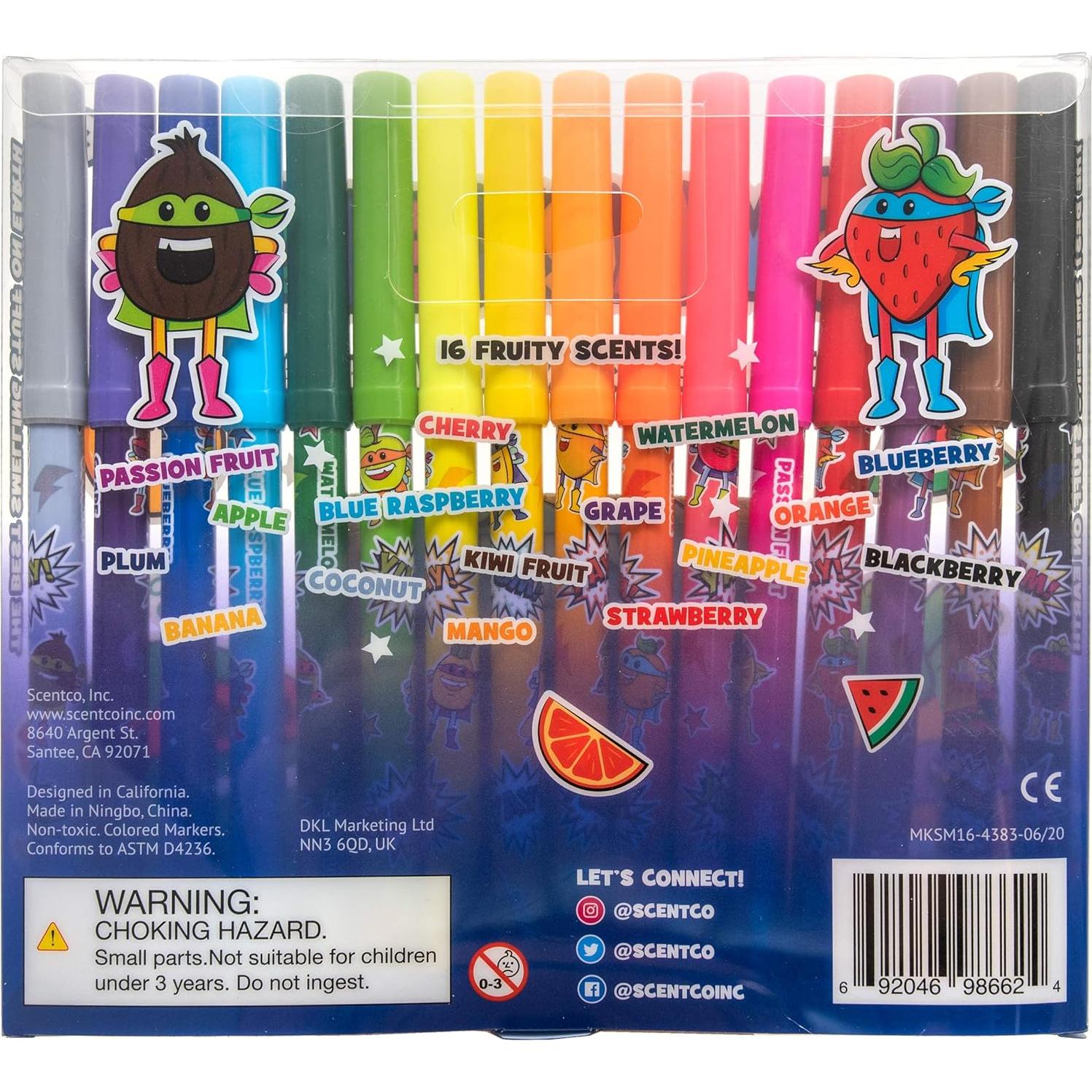 Smarkers Scentco 16 Marcadores Aromatizados Lavables