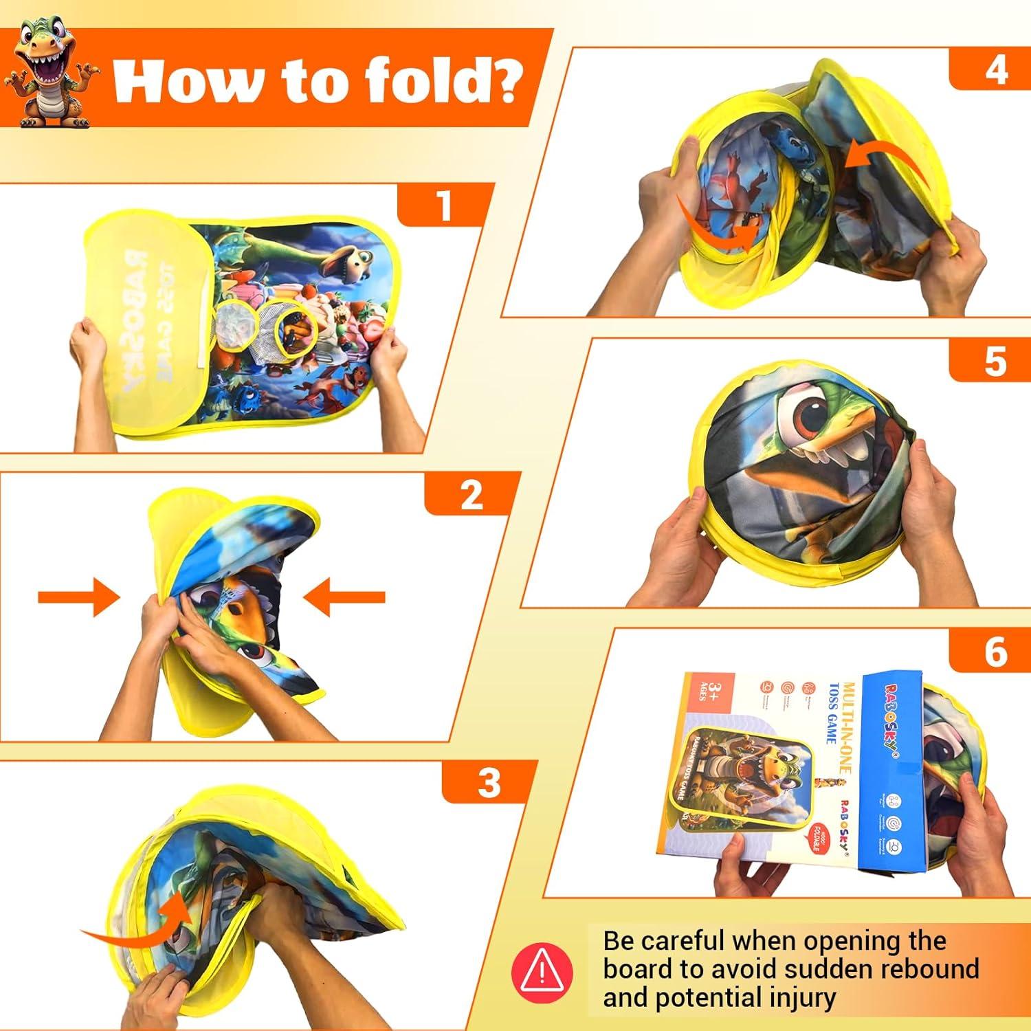 Juego de Lanzamiento de Dinosaurios RaboSky 4 en 1 50.8x71.1 cm