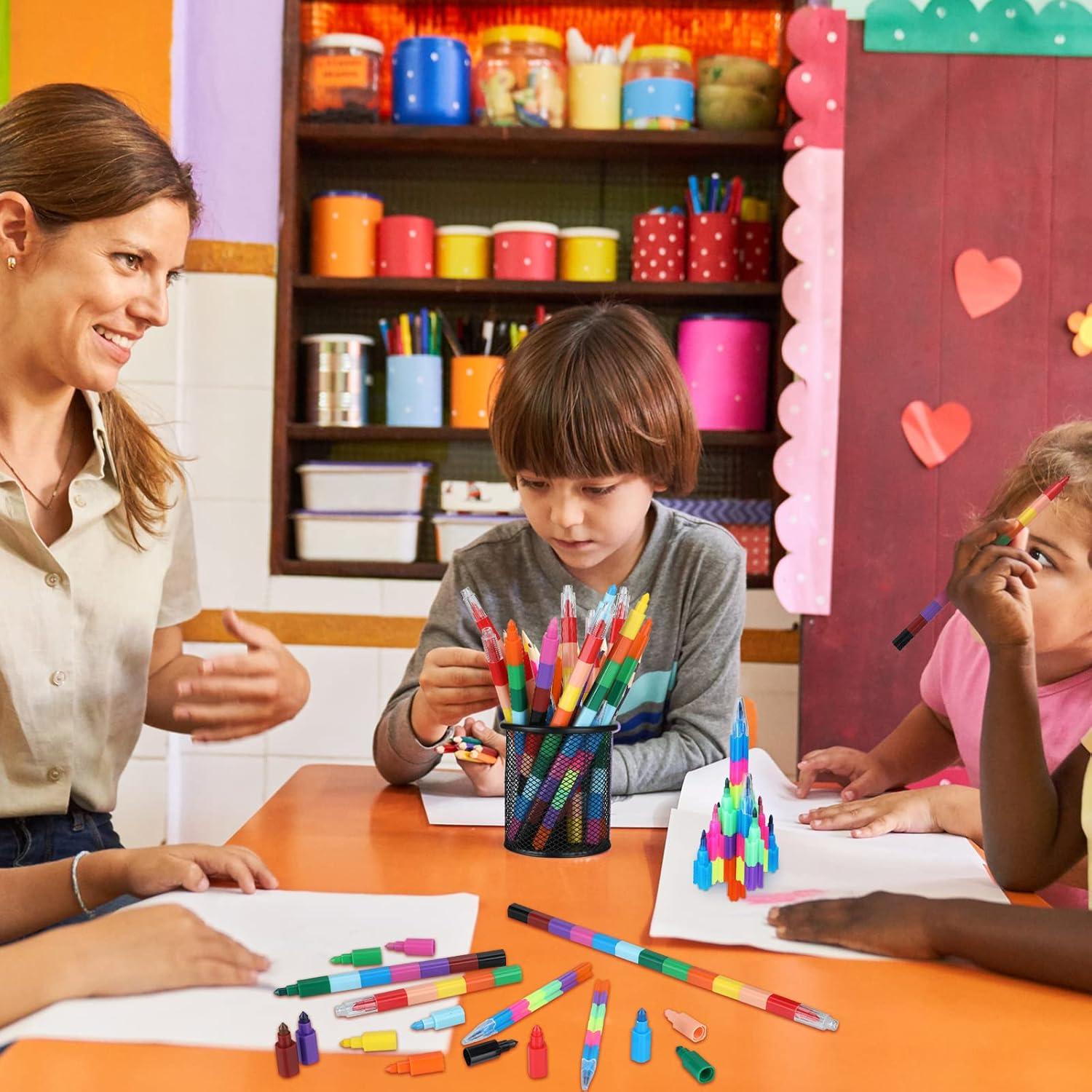 28 Crayones Apilables Eersida Multicolor para Niños