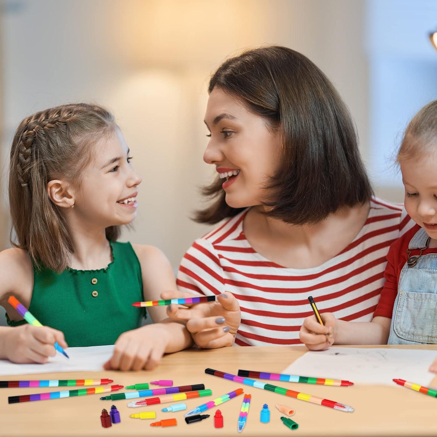 28 Crayones Apilables Eersida Multicolor para Niños
