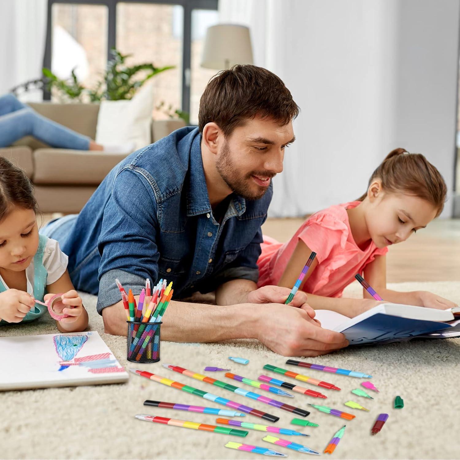 28 Crayones Apilables Eersida Multicolor para Niños