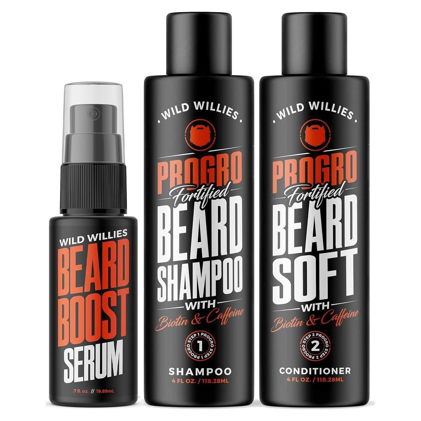Kit Cuidado Barba Wild Willies - Champú y Acondicionador 4 Oz