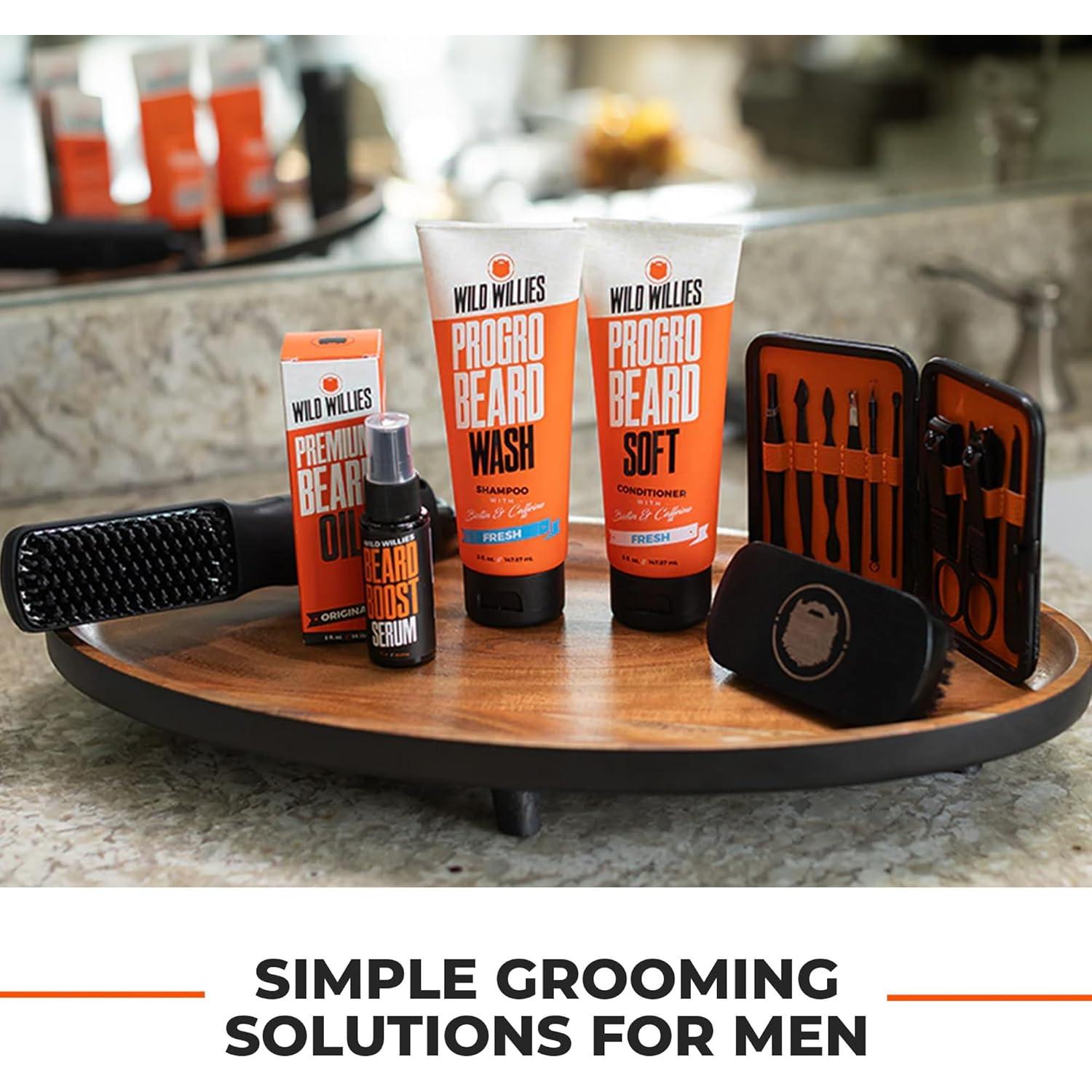 Kit Cuidado Barba Wild Willies - Champú y Acondicionador 4 Oz