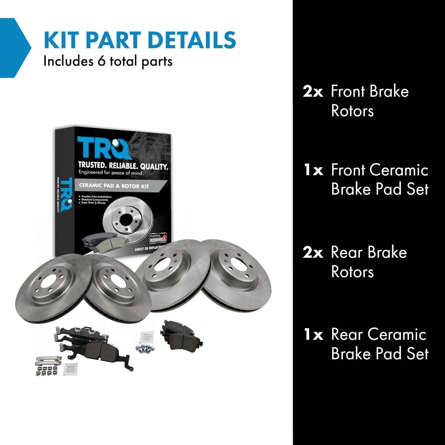 Kit de Pastillas y Discos de Freno TRQ Cerámico Audi A4 A5 Q5