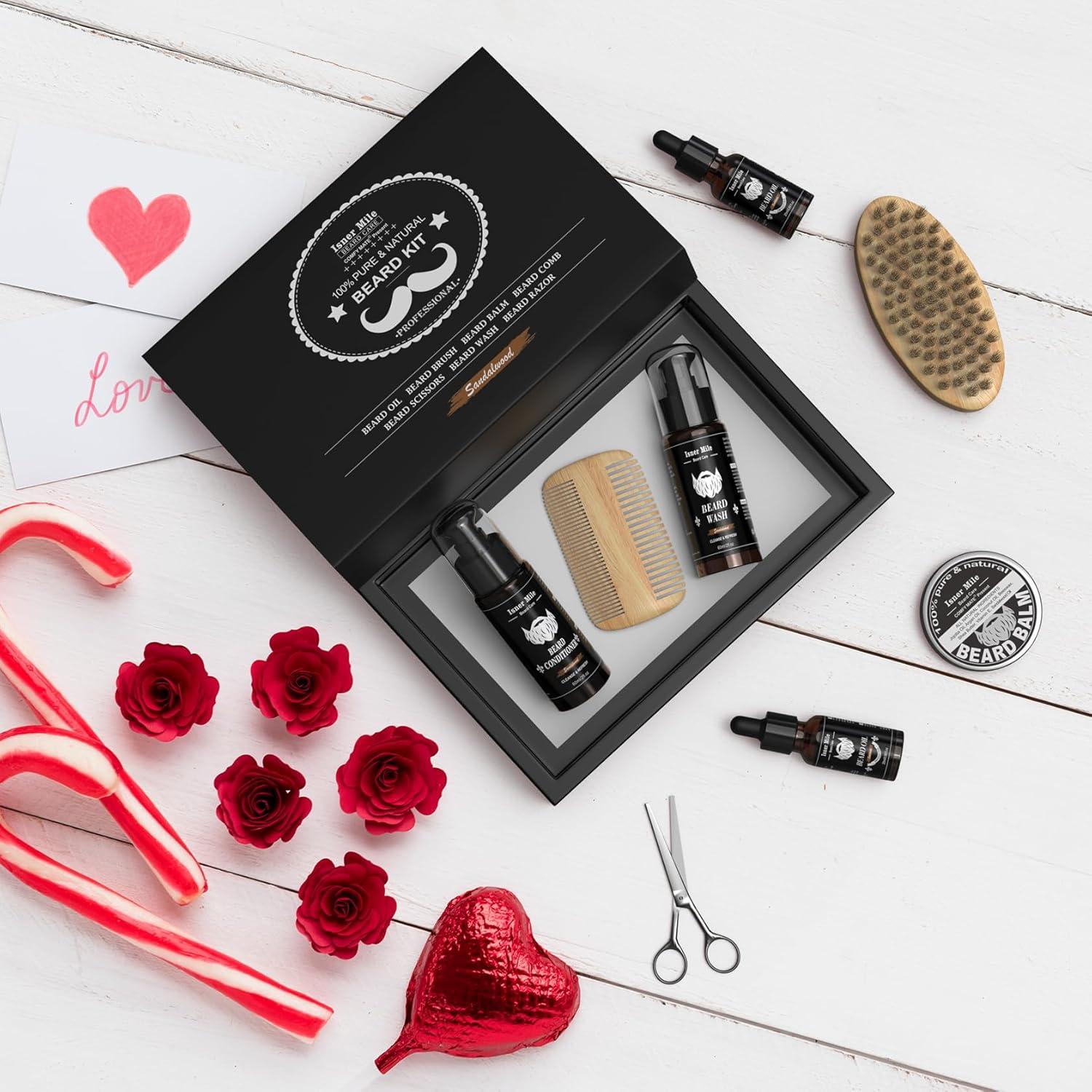 Kit de Barba Isner Mile 11 Piezas Sándalo Cuidado Completo